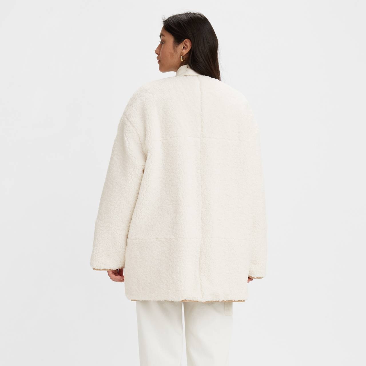 MARLOWE OVERSIZED REVERSIBLE SHERPA JACKET - 3