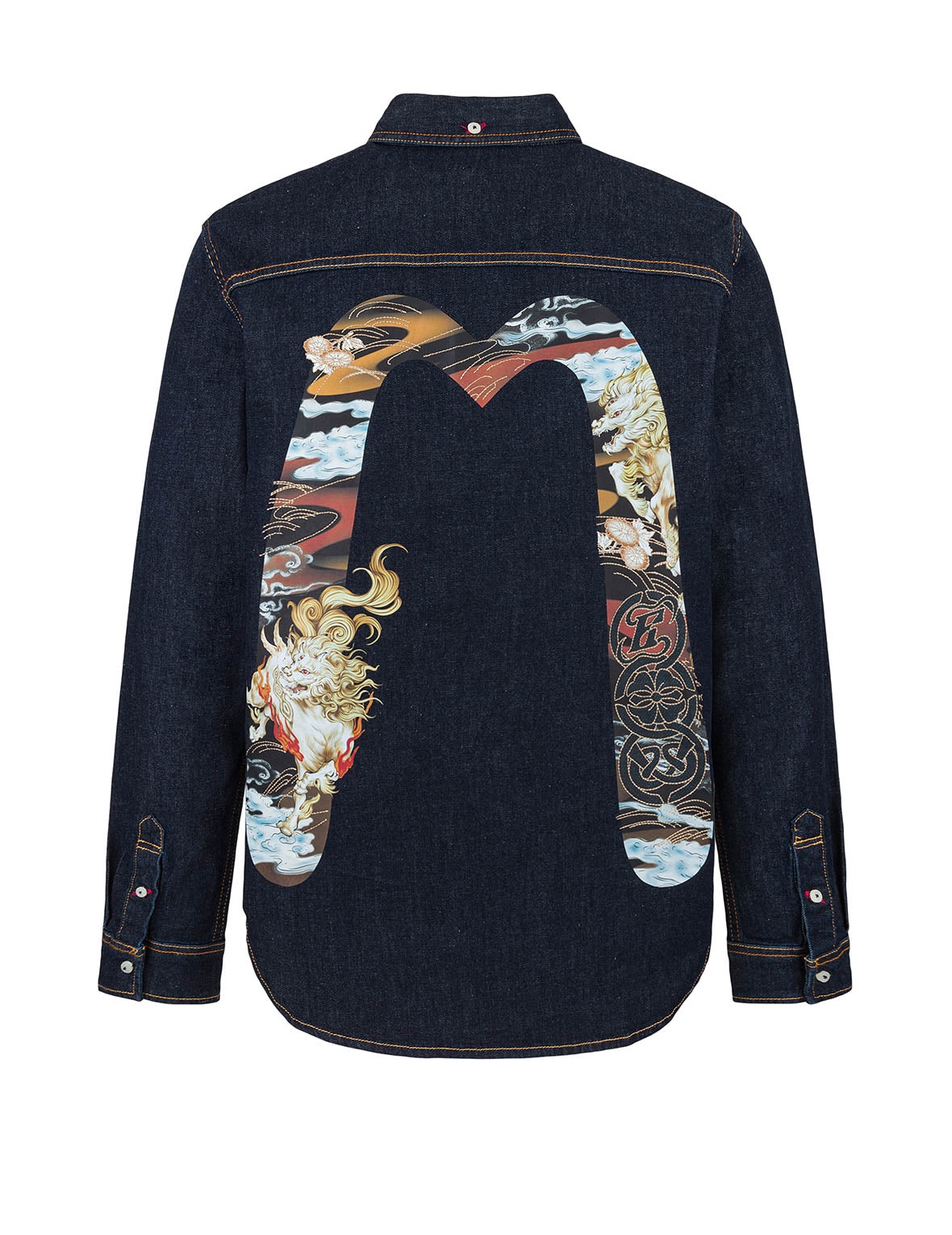Hakutaku Daicock Printed Regular Fit Denim Shirt - 10