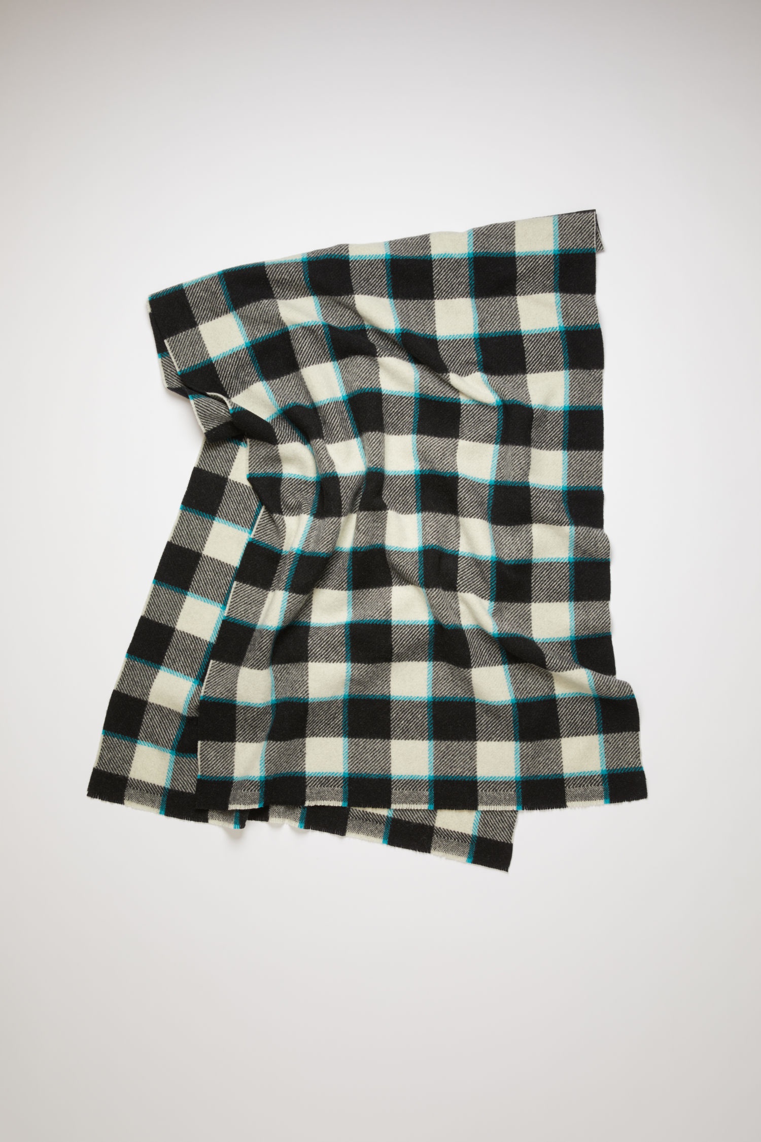 Checked logo scarf black/white - 3