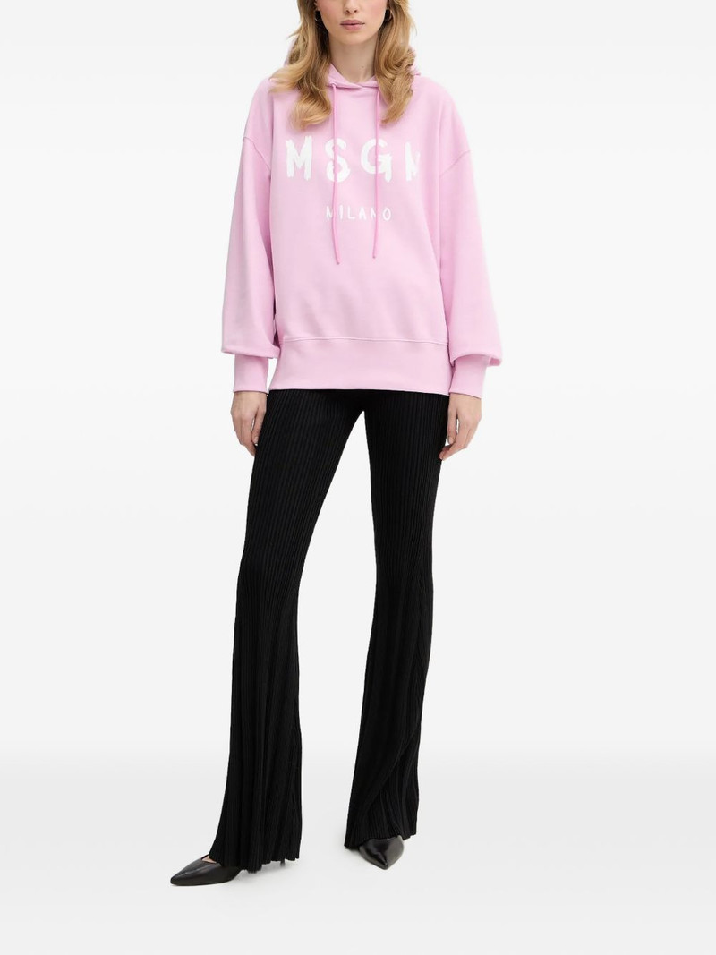 MSGM logo-detail hoodie outlook