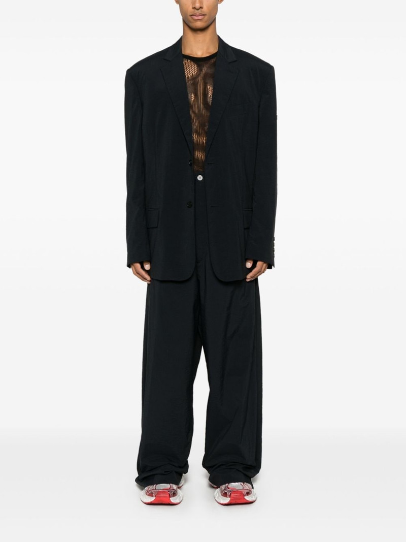 BALENCIAGA logo-patch blazer outlook