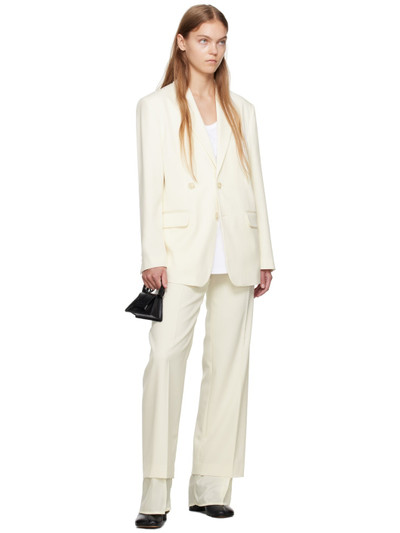 MM6 Maison Margiela Off-White Layered Trousers outlook