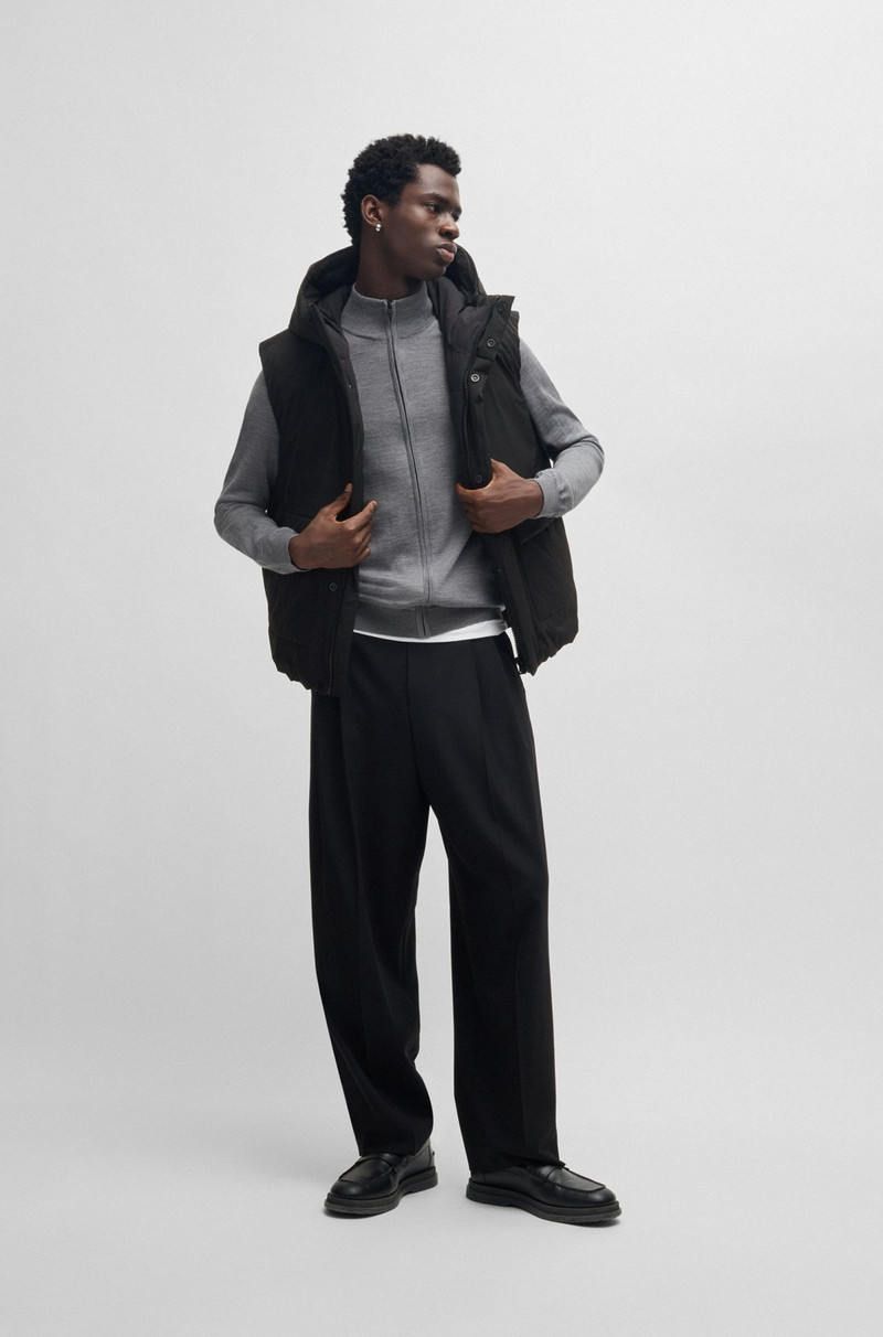 HUGO RELAXED-FIT HOODED GILET IN WATER-REPELLENT FABRIC outlook