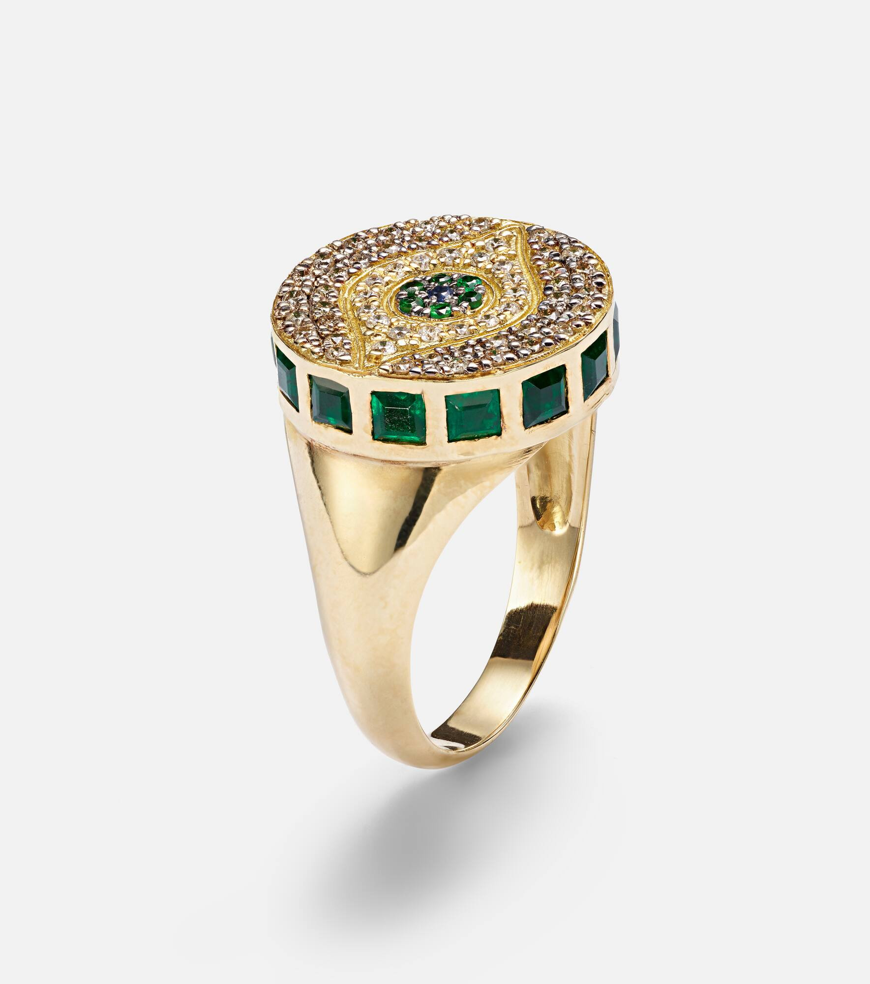Dawn Candy 18kt gold ring with diamonds and gemstones - 4