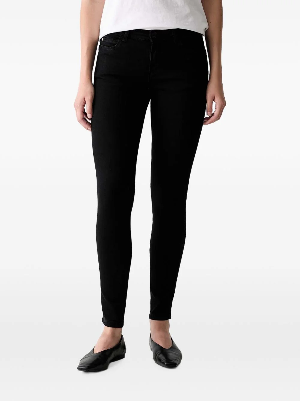 logo-patch skinny jeans - 1