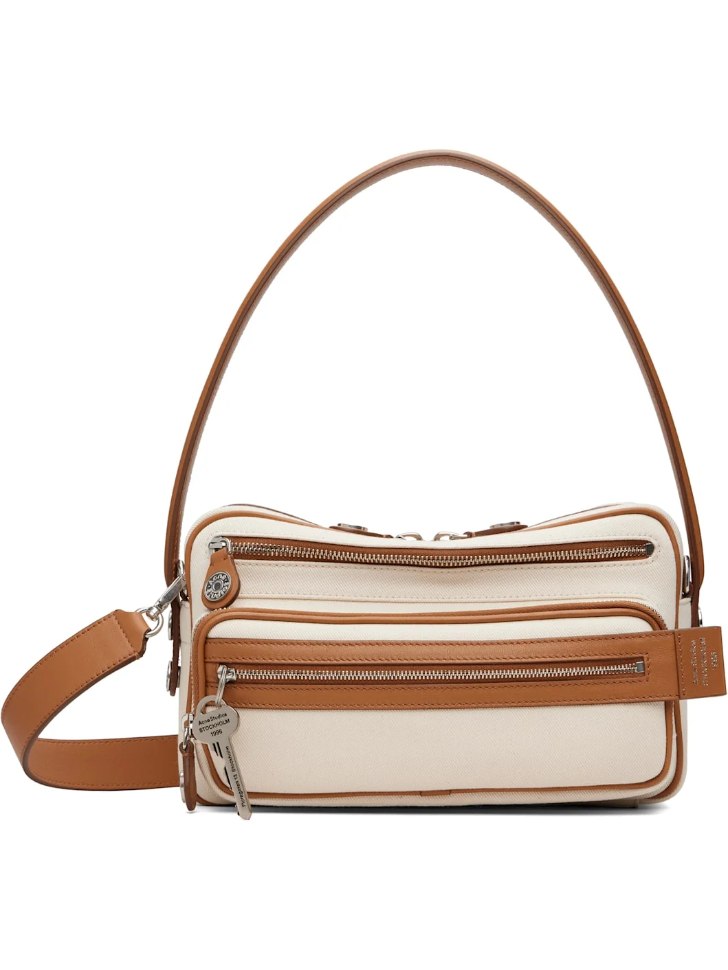 Beige & Brown Camero Party Canvas Bag - 1