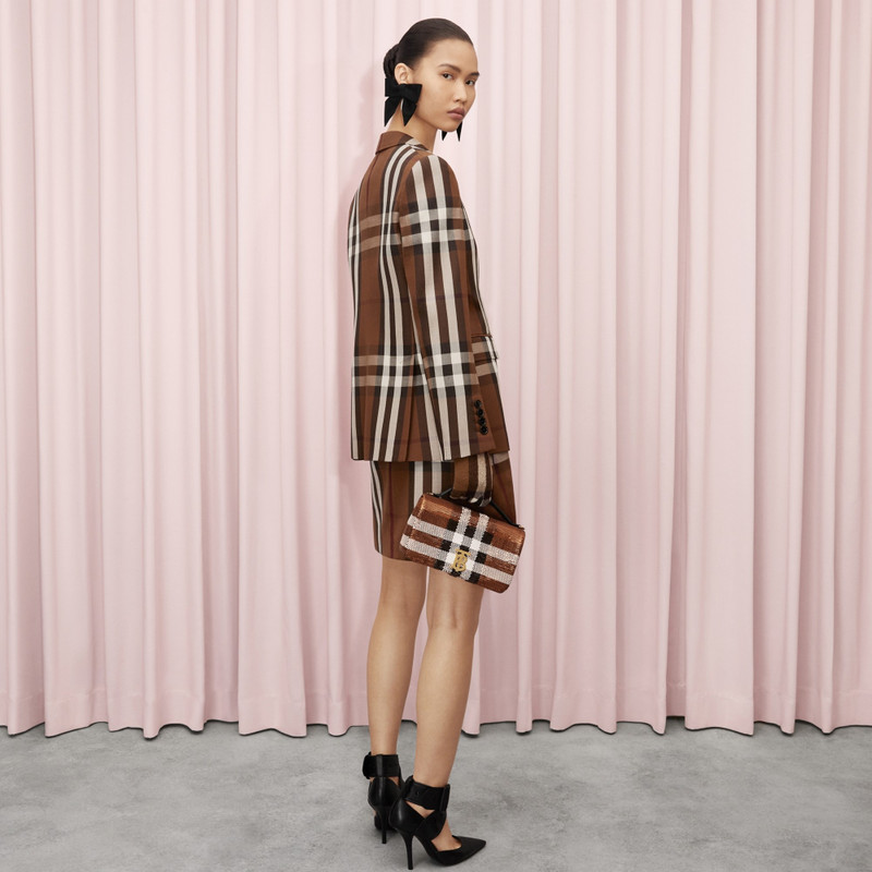 Burberry Check Wool Cotton Jacquard Mini Skirt outlook