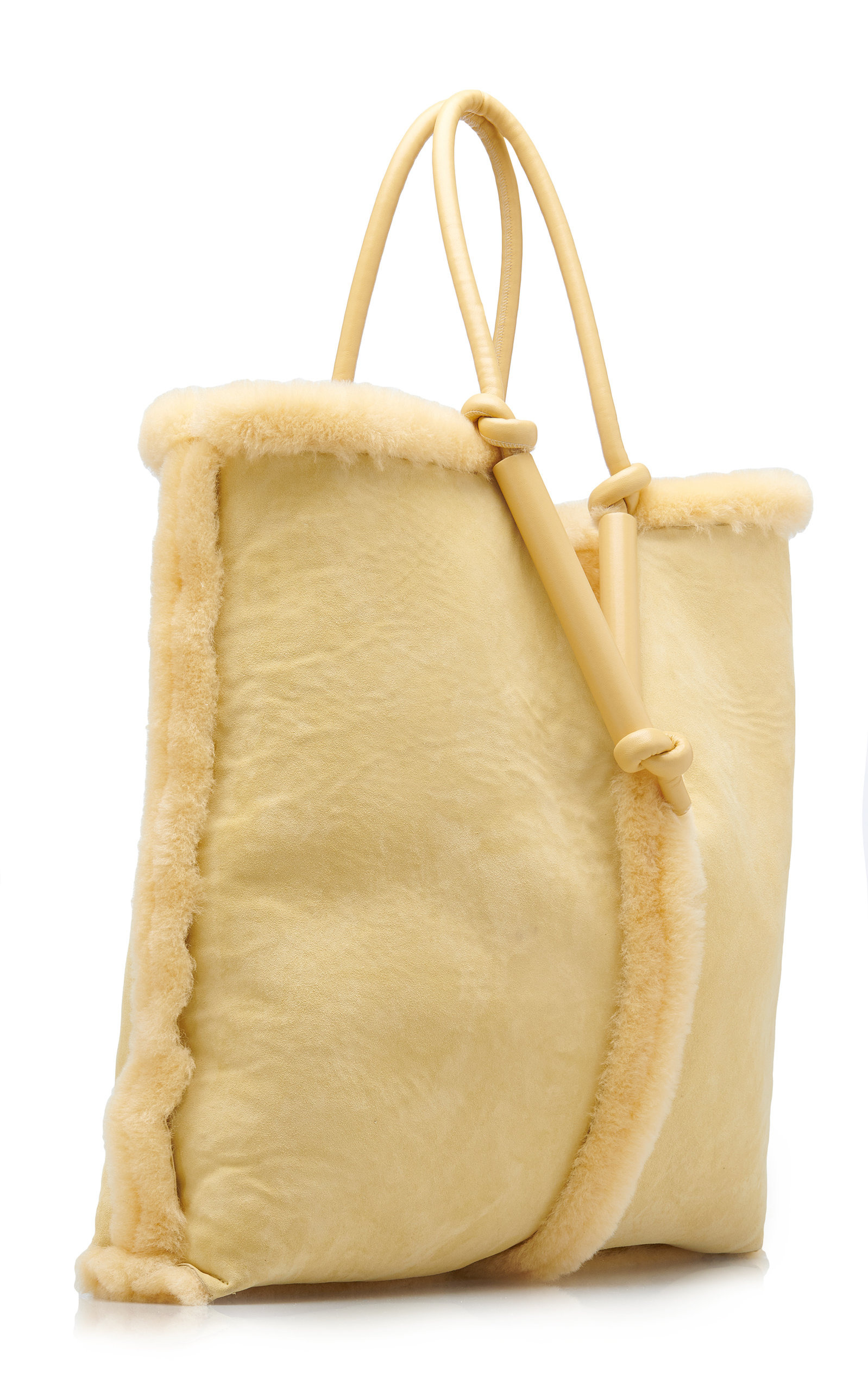 Reversible Oversized Shearling Tote Bag neutral - 5