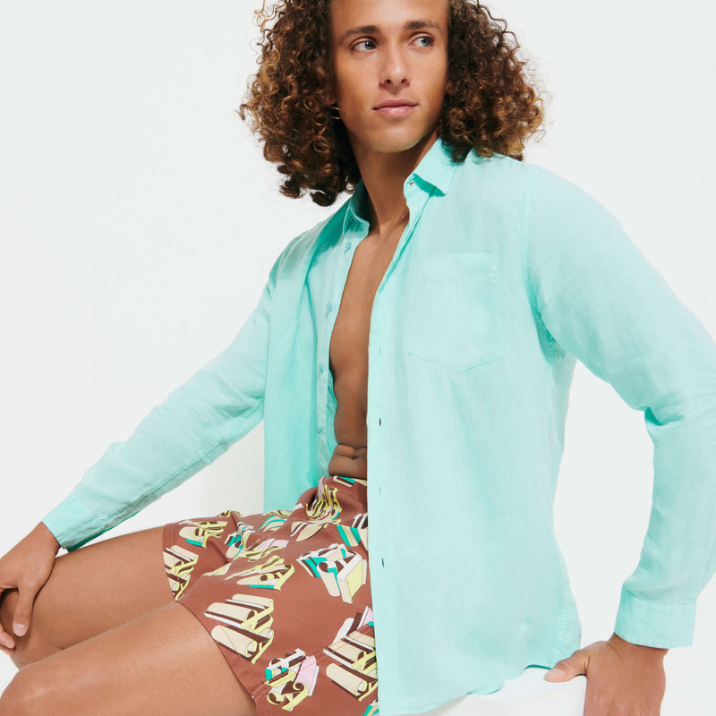 Men Swim Trunks Monogram 3D - Vilebrequin x Palm Angels 5