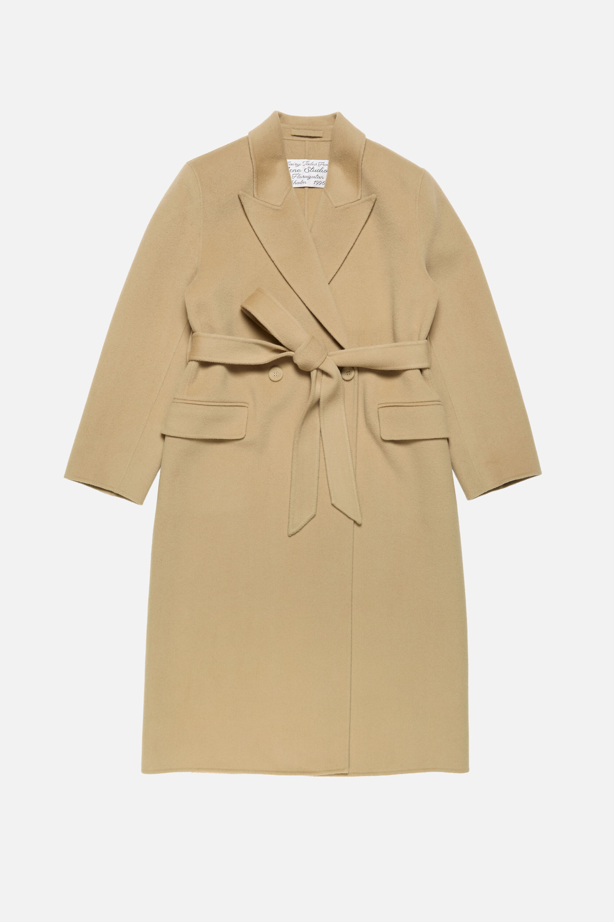 Double-breasted cashmere coat - Light beige - 6