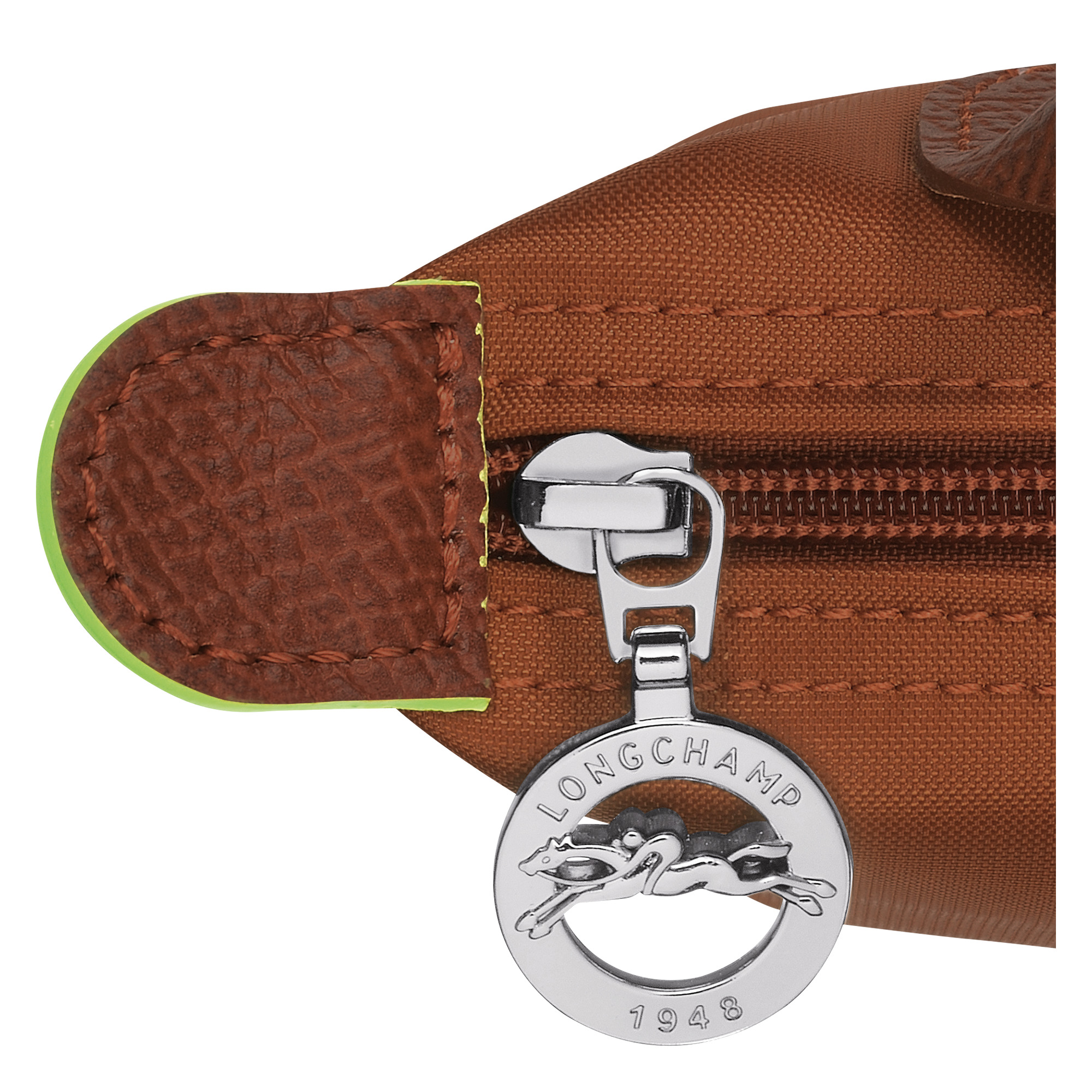 Le Pliage Green Pouch with handle Cognac - Recycled canvas - 5