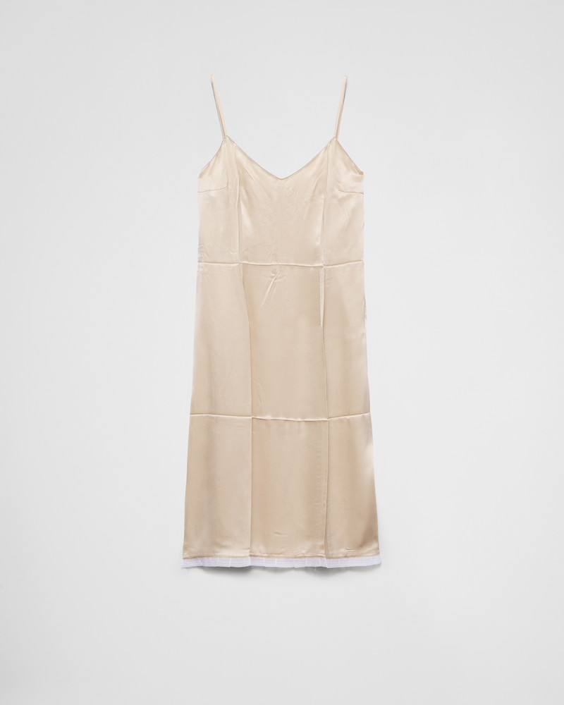 Satin crepe dress - 1