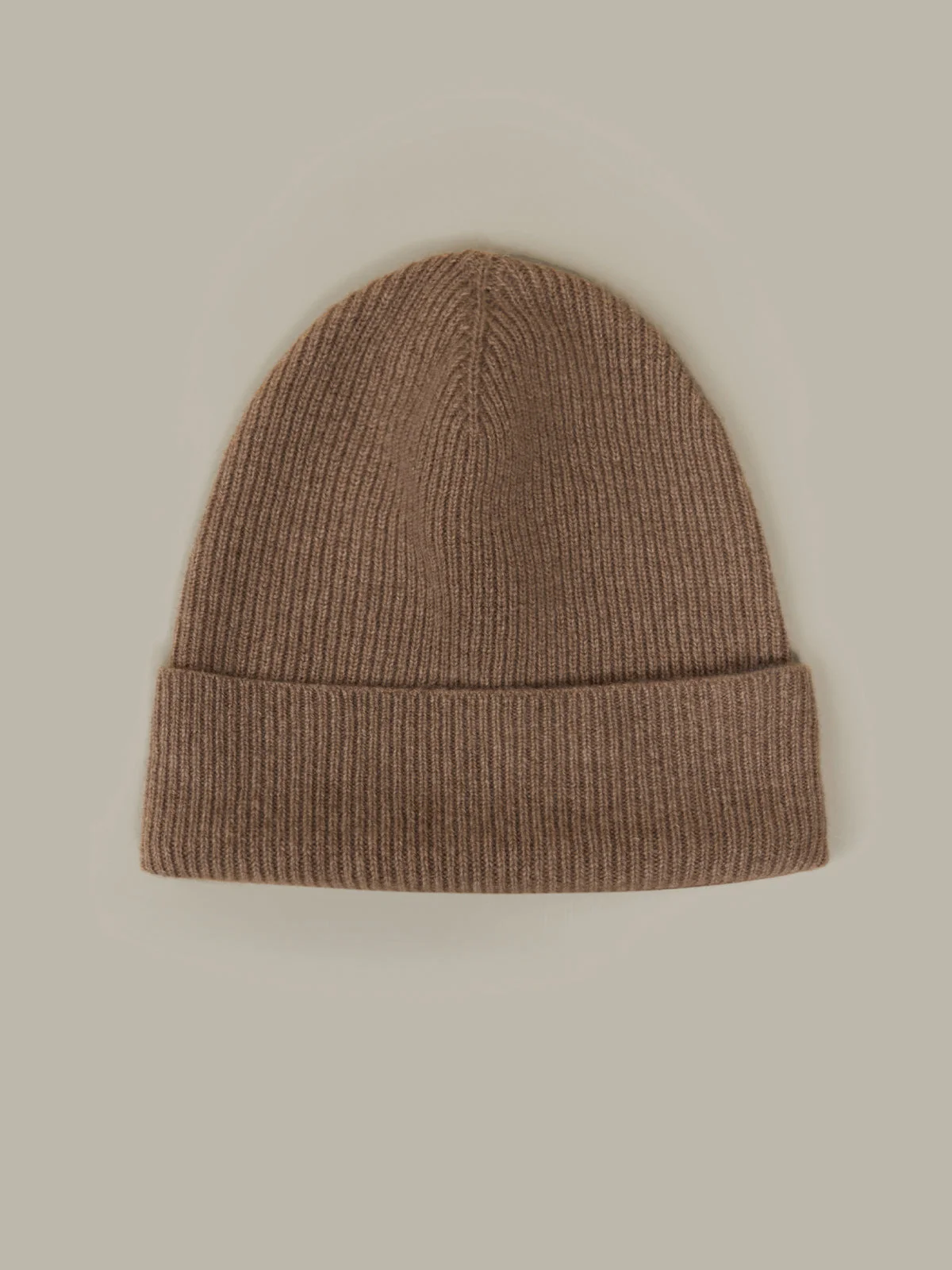 Magnolia: 100% Cashmere Rib Beanie - 1