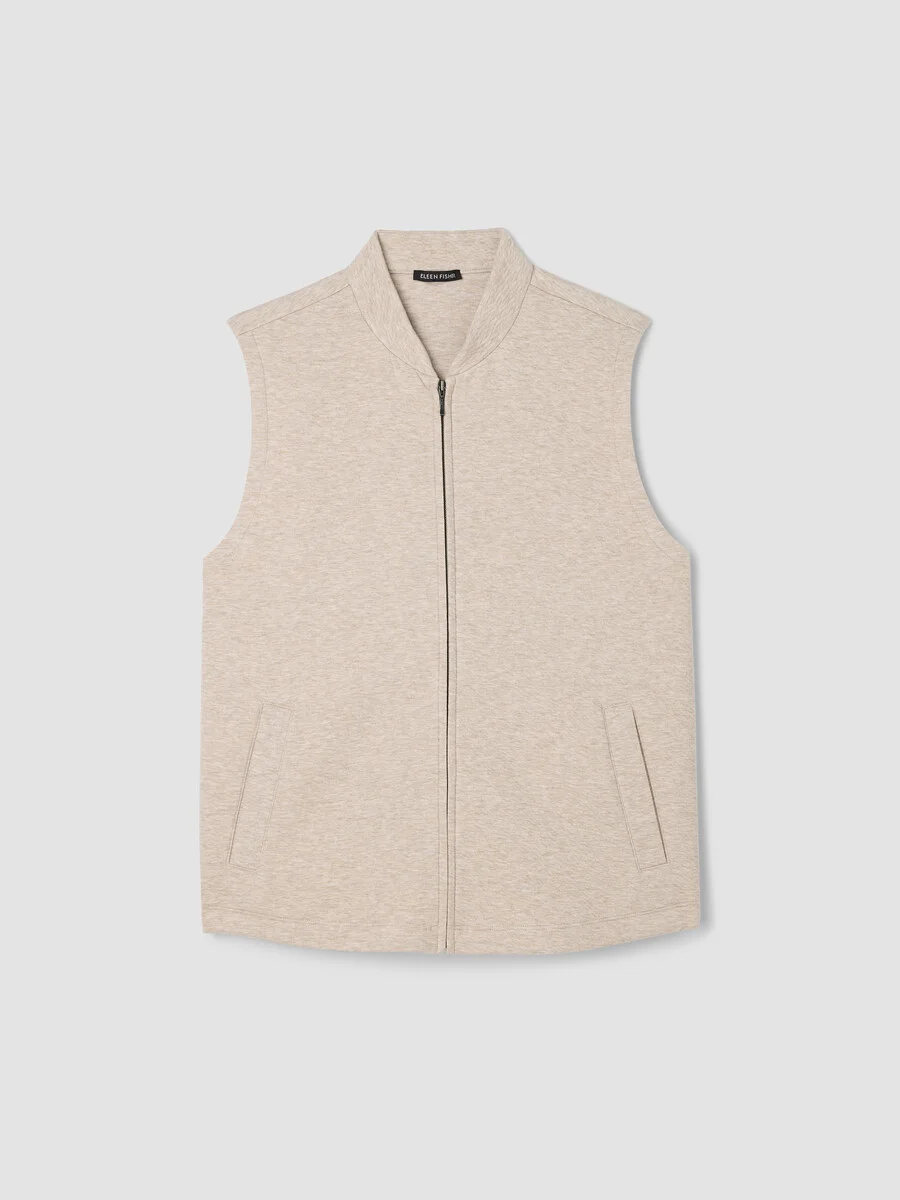 Textured Cotton Doubleknit Vest - 1