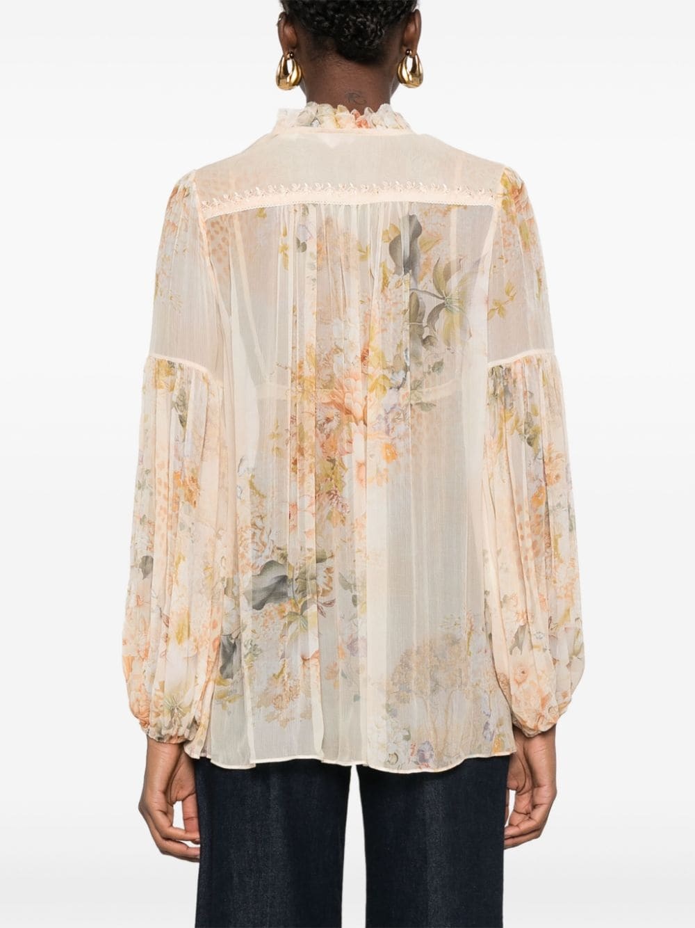 floral-print blouse - 4