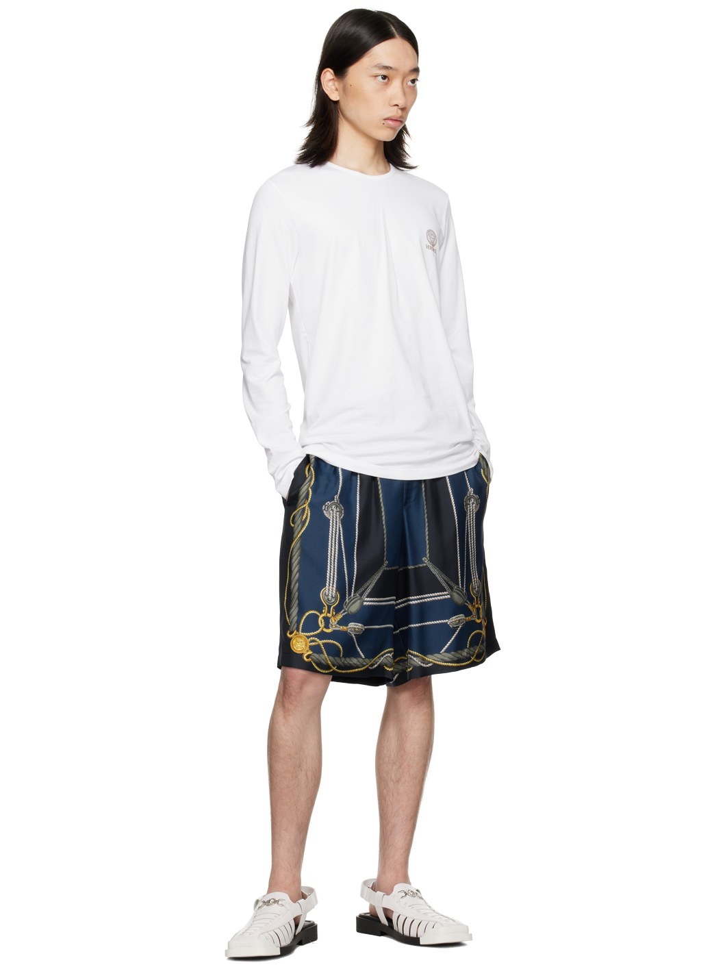 White Medusa Long Sleeve T-Shirt - 4