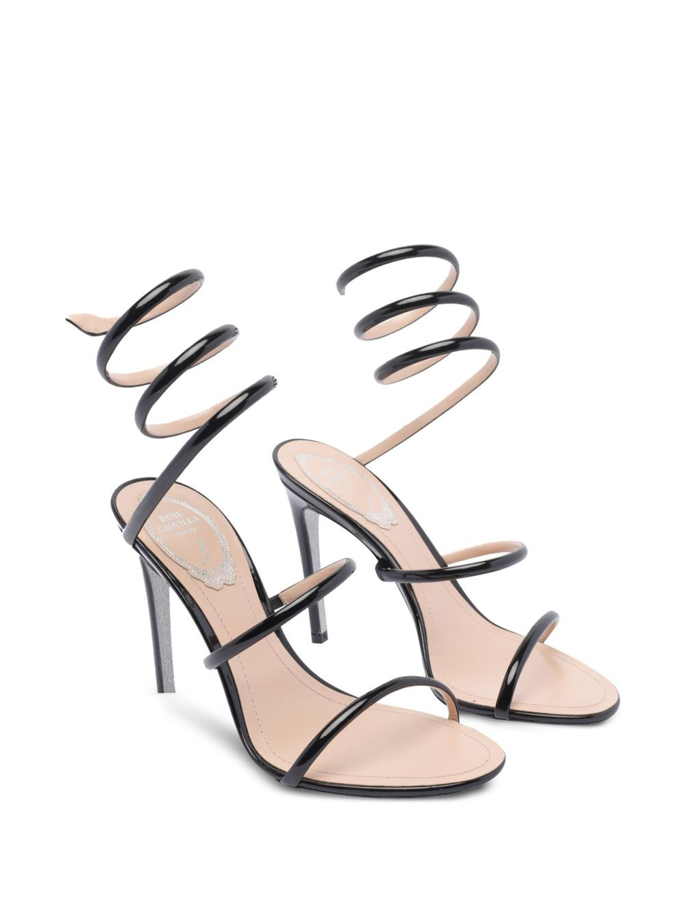 Cleo spiral-wrap patent-leather sandals - 2