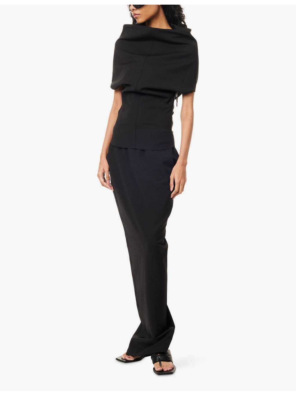 Soft Pillar Stretch-Wool Blend Maxi Skirt - 2