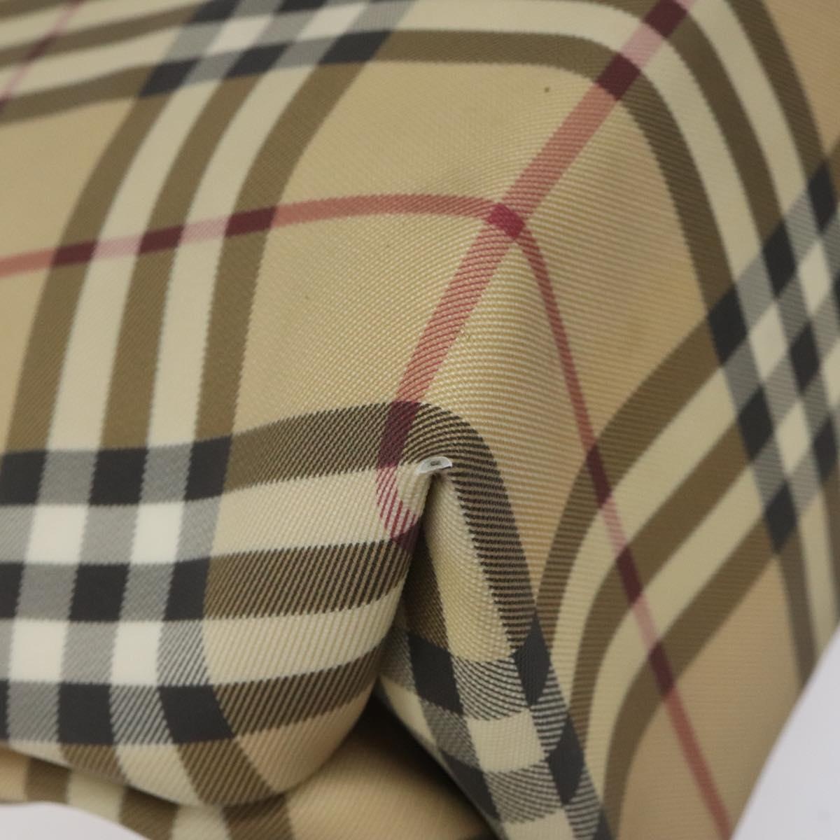Burberry Nova Check Hand Bag Pvc Beige Silver - 16
