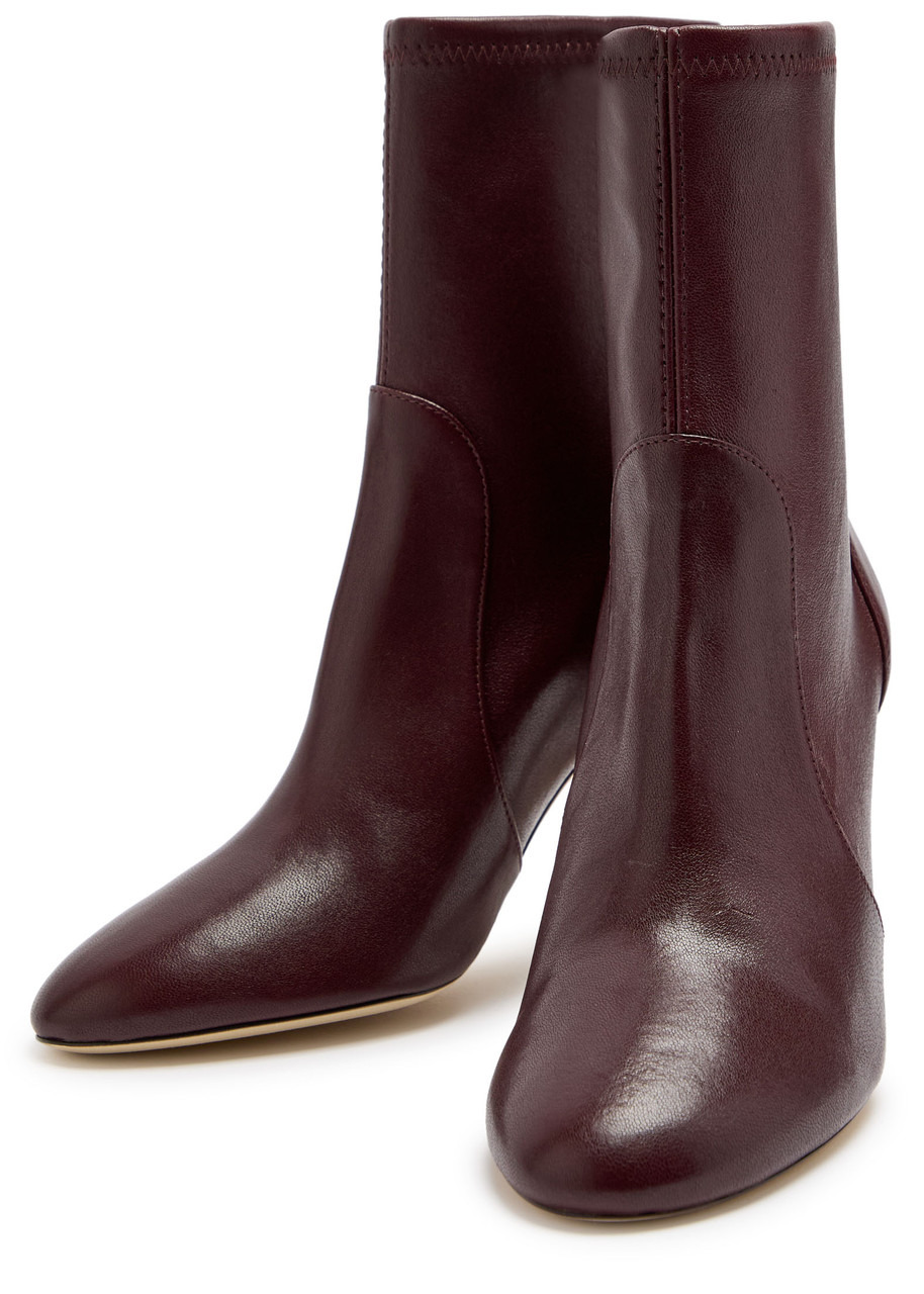 Stuart Weitzman Babette Bootie 85 Leather Ankle Boots - 3