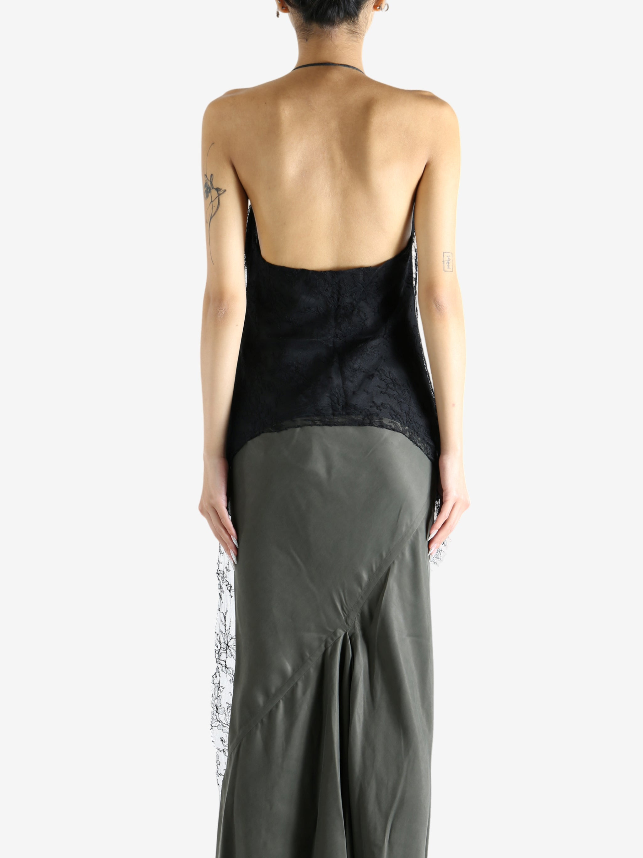 MARC LE BIHAN - Women Top Combi Drape Dentelle Panneau - 3
