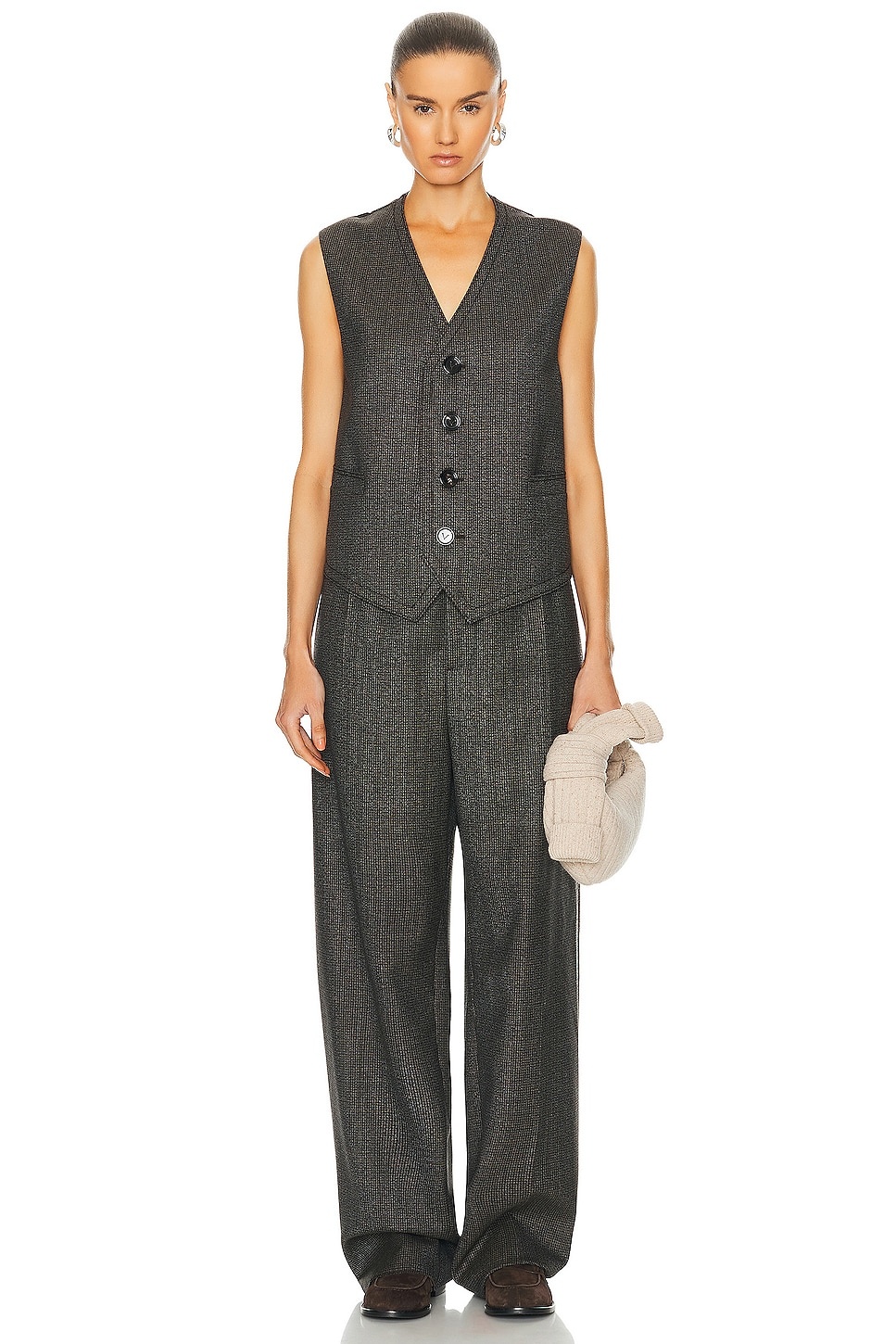 Classic Wool Houndstooth Vest - 4