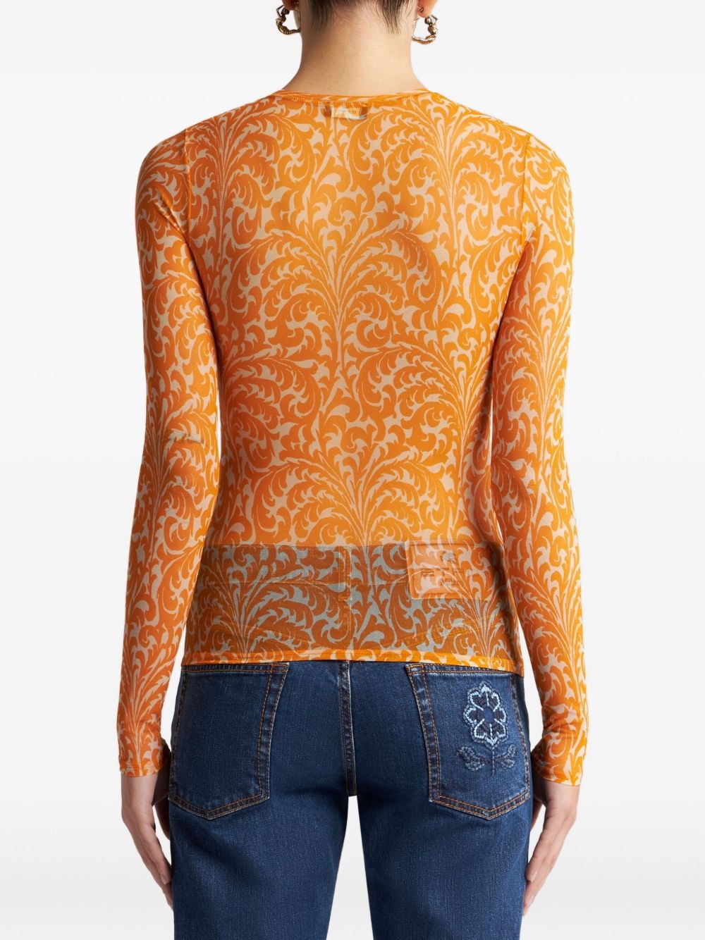 shell-print sweater - 3