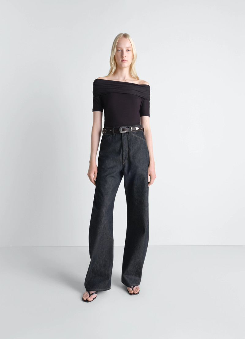 Lemaire HIGH WAISTED CURVED PANTS IN DENIM outlook