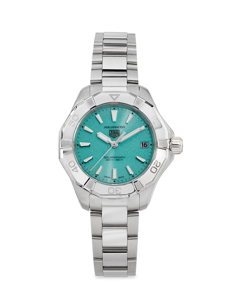 Women's Aquaracer Solargraph Stainless Steel Watch/34MM - Steel 1