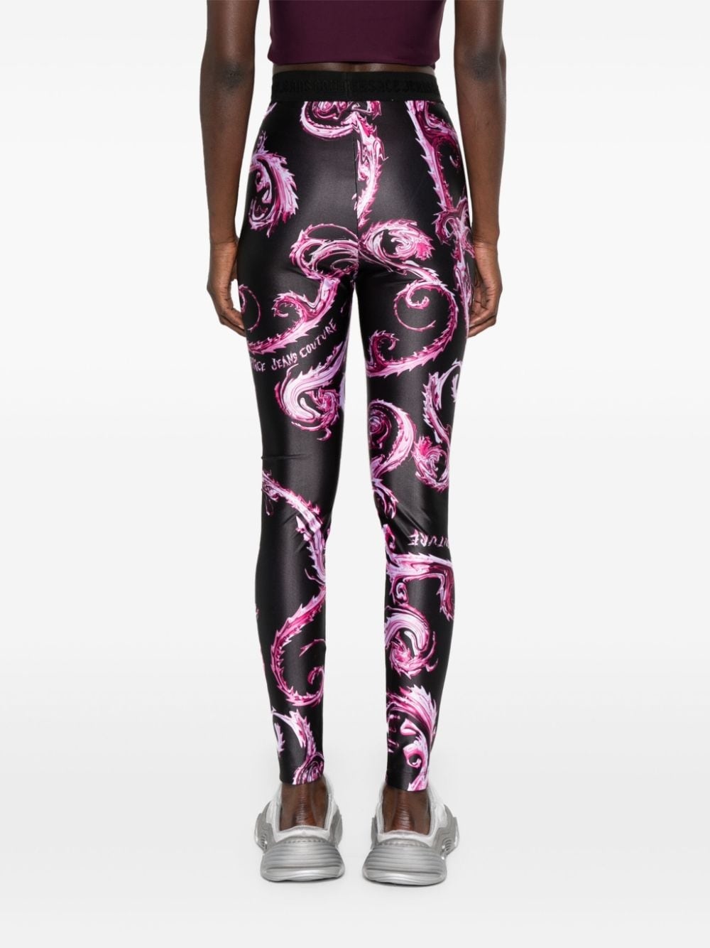 Watercolor Couture-print leggings - 4