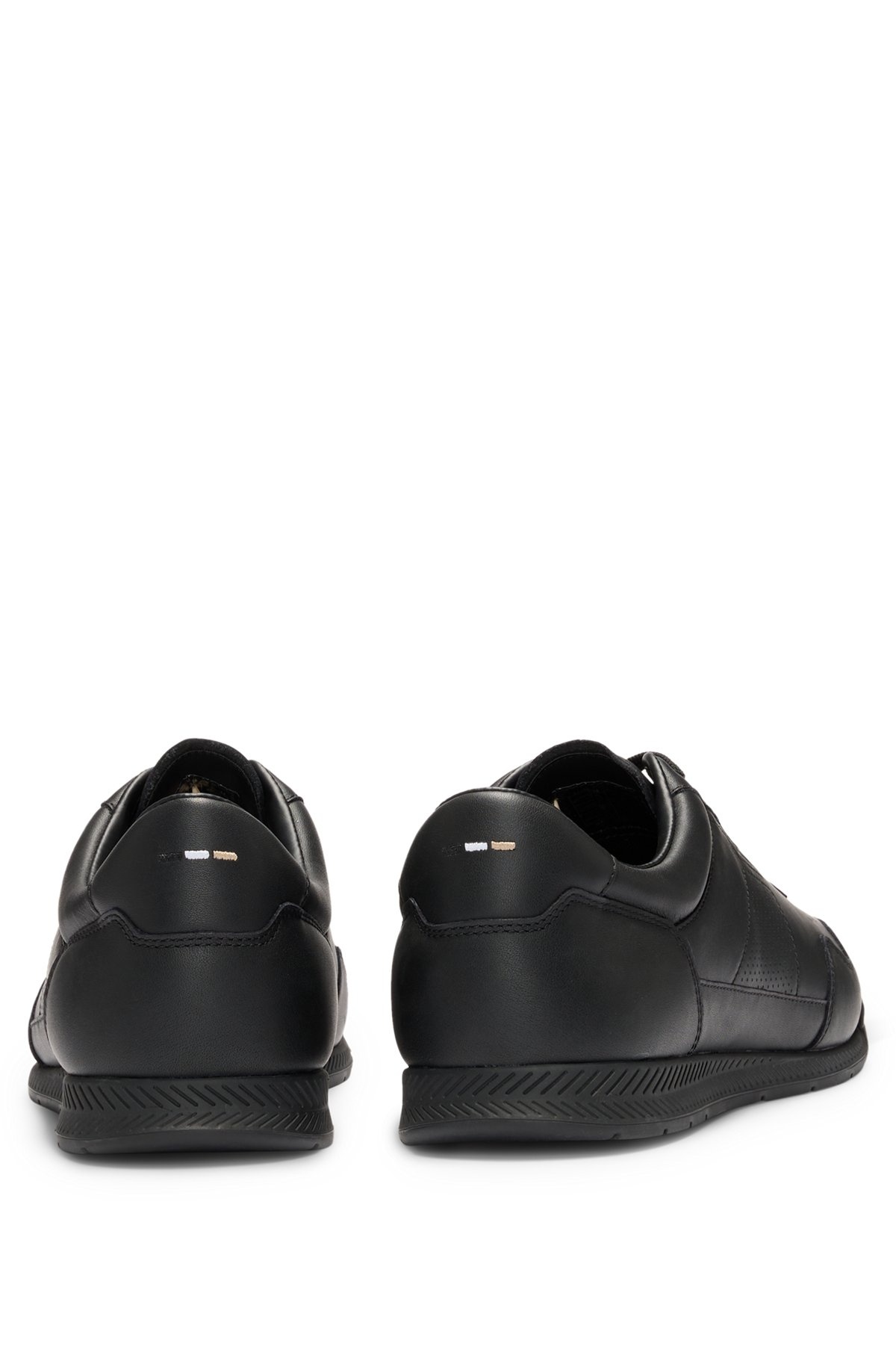 NAPPA-LEATHER TRAINERS WITH PERFORATED DETAILS - 5