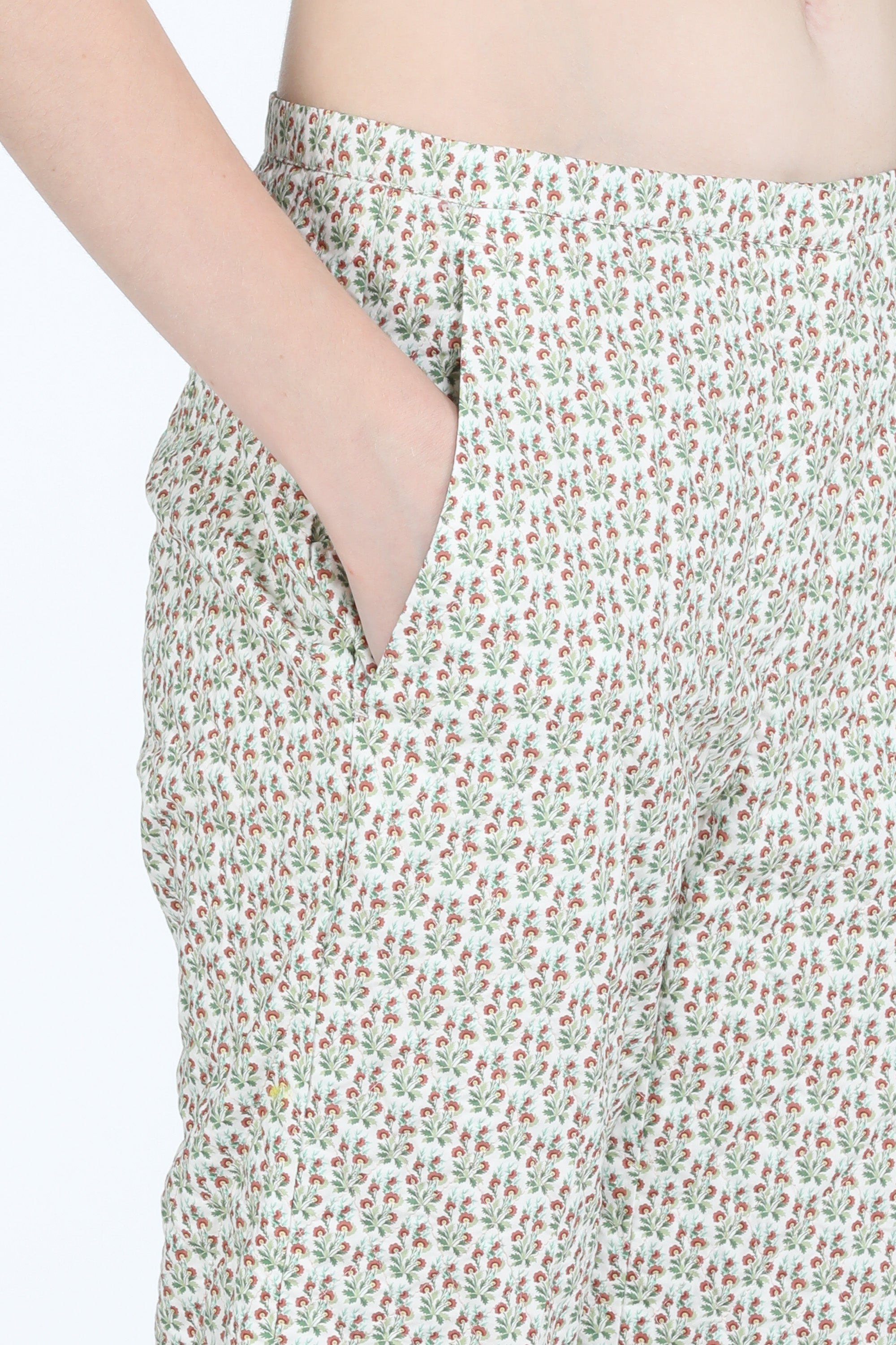 FLORAL-PRINT CROPPED FLARED TROUSERS - 5