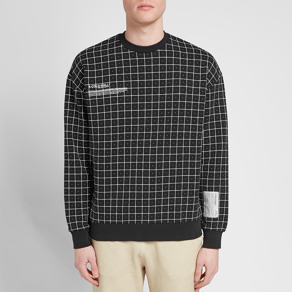 A-COLD-WALL* Grid Print Crew Sweat - 4