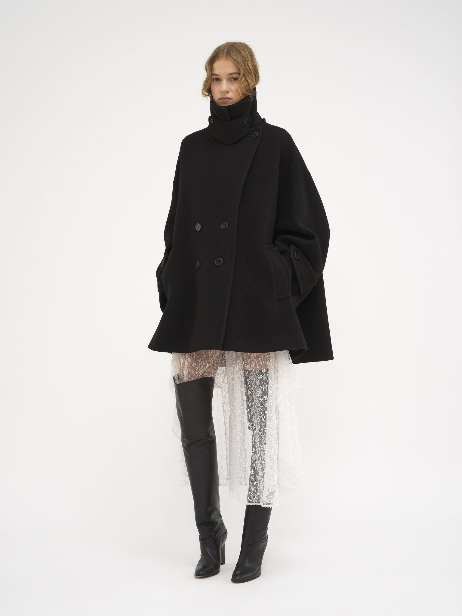 OVERSIZED COAT IN WOOL - 3