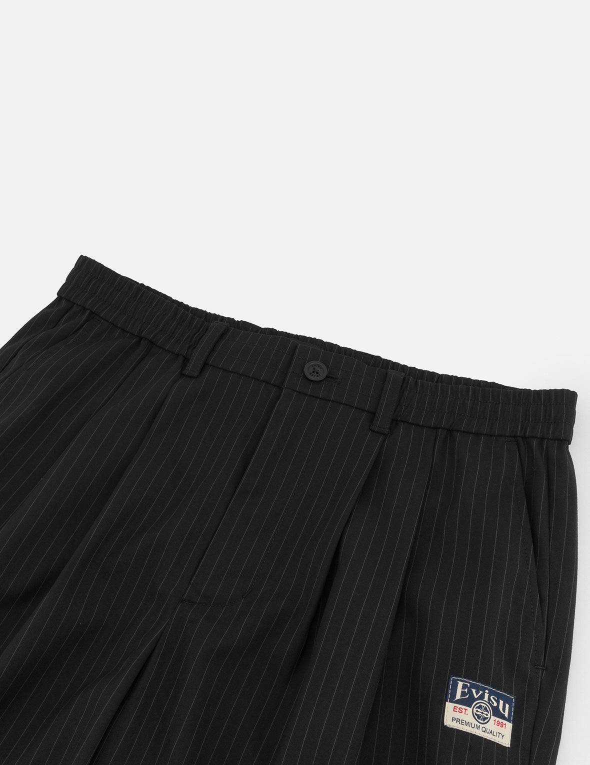 Seagull Embroidery Striped Taper Fit Woven Pants - 10