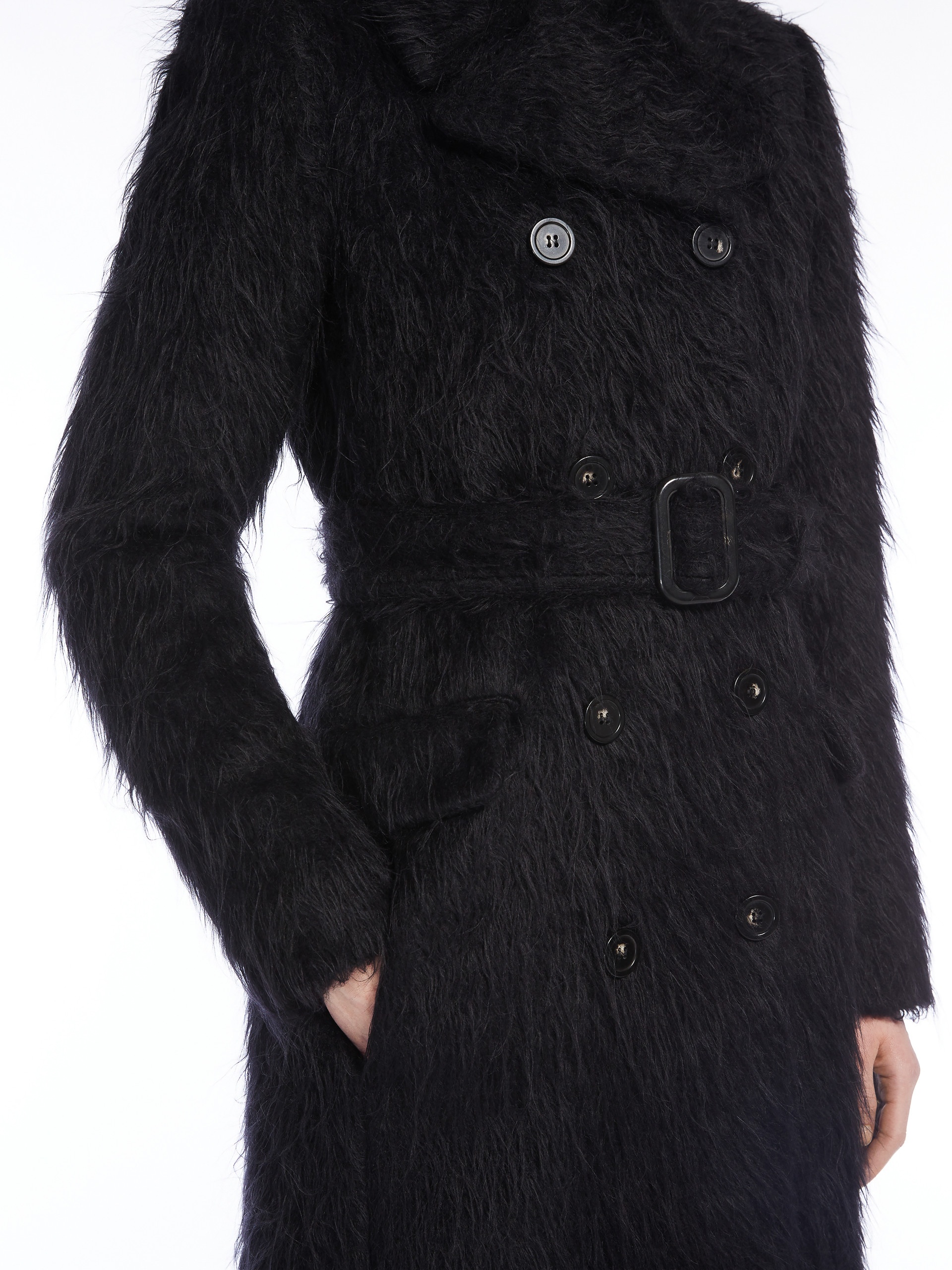 MODICO Double-breasted coat in long-pile fabric - 6