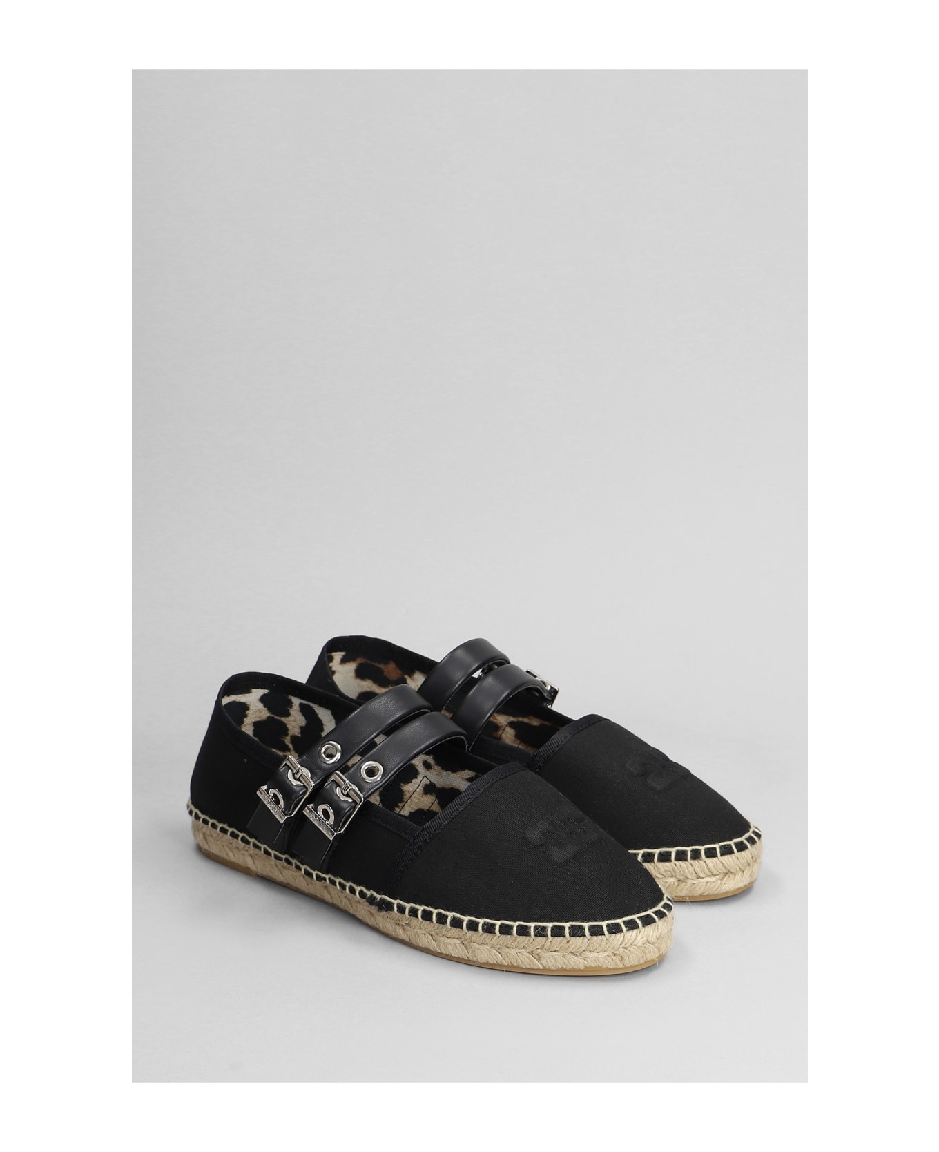 Espadrilles In Black Cotton - 2