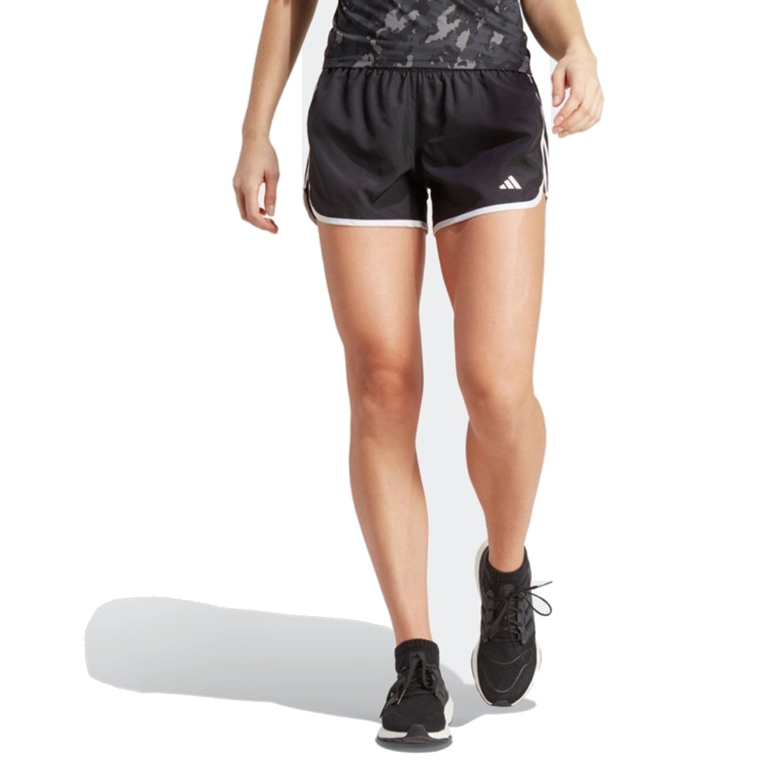 (WMNS) adidas Marathon 20 Running Shorts Asia Sizing 'Black White' IC5184 - 2