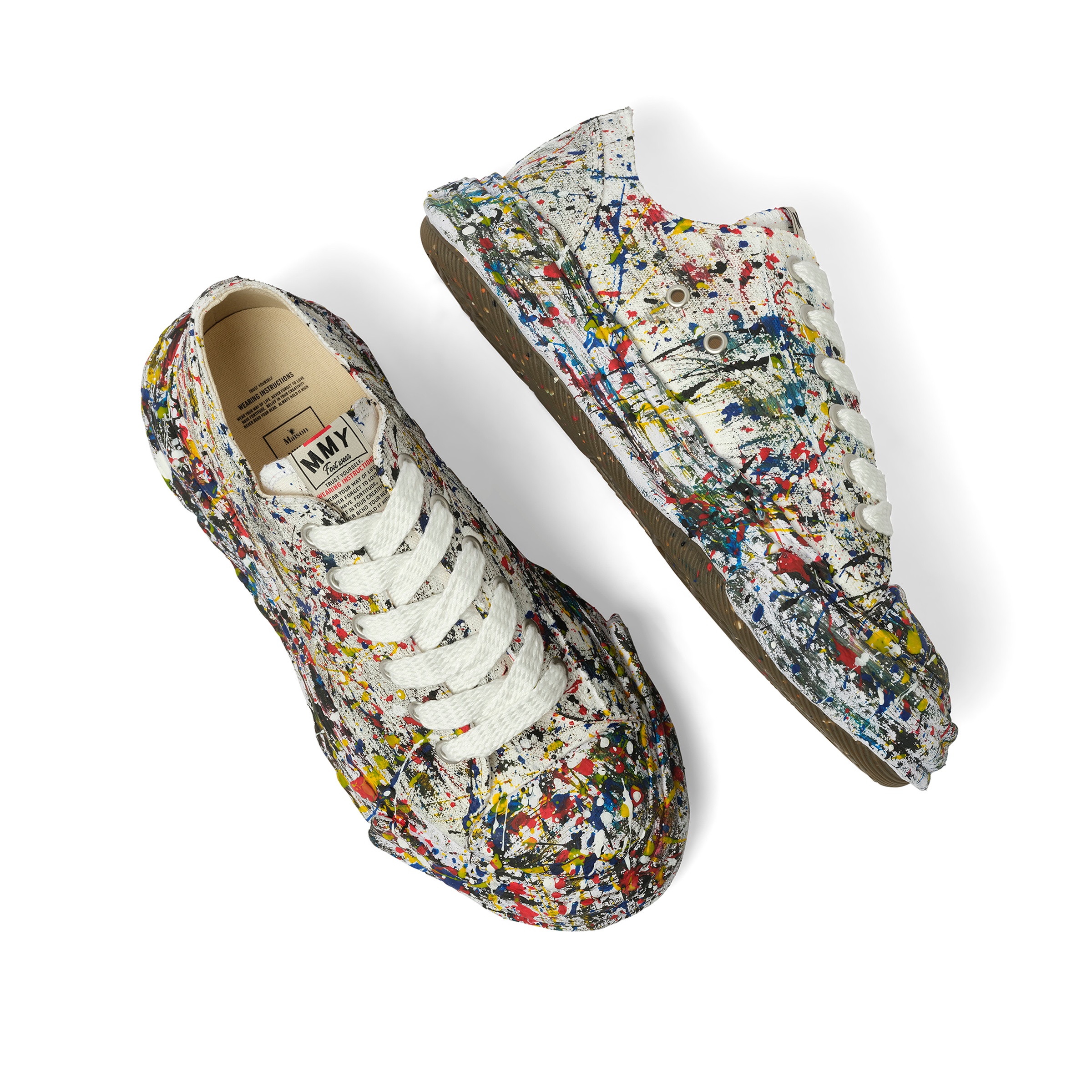 Peterson 23 OG Paint Splatter Sneaker in White - 4