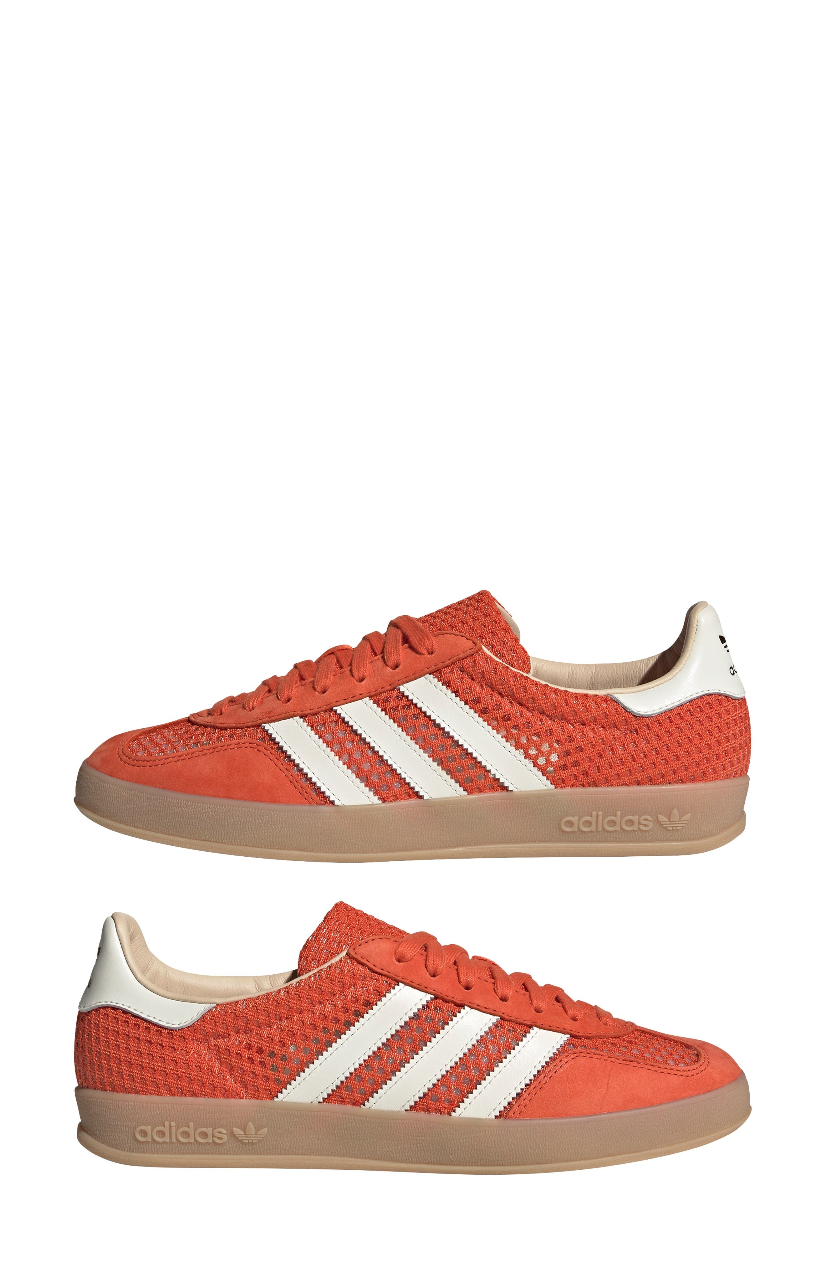 adidas Gender Inclusive Gazelle Indoor Sneaker in Glory Amber/Off White/Beige at Nordstrom - 7