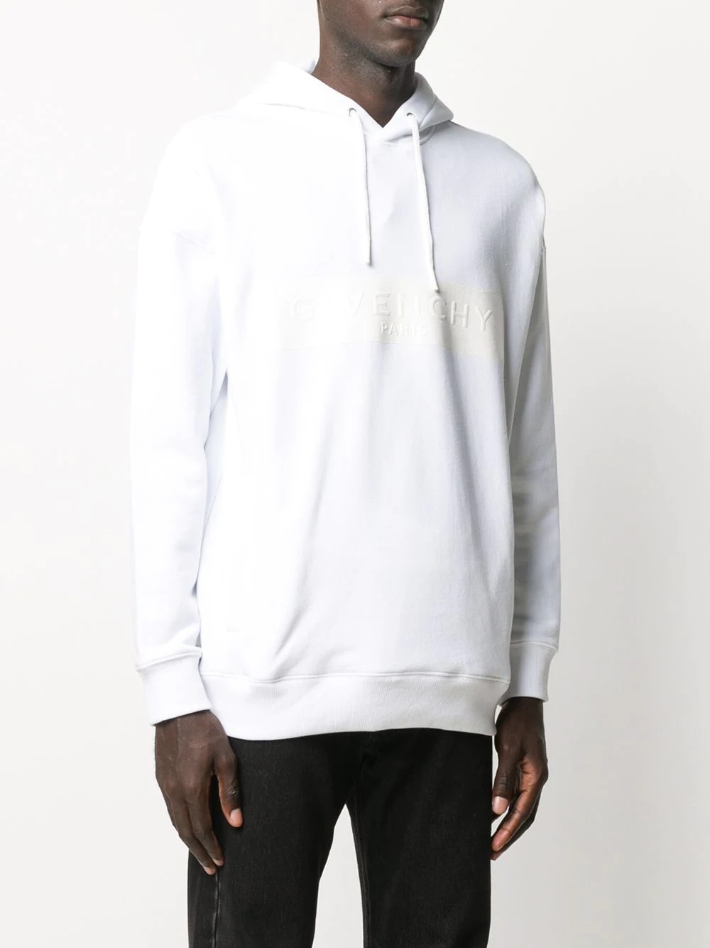 logo print hooded sweatshirt - 3