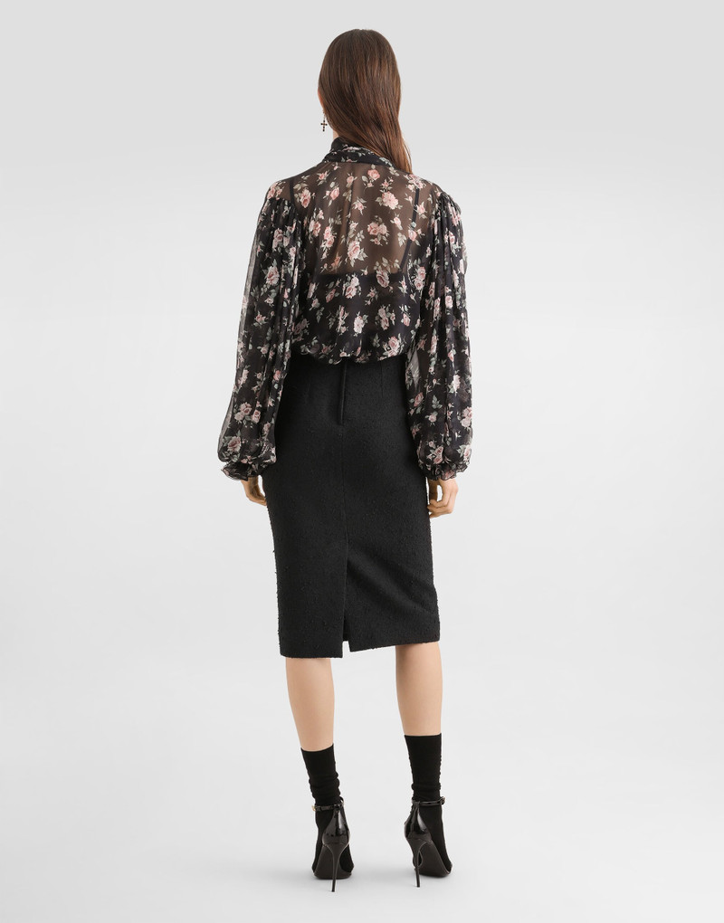 Rachel basketweave straight skirt 3