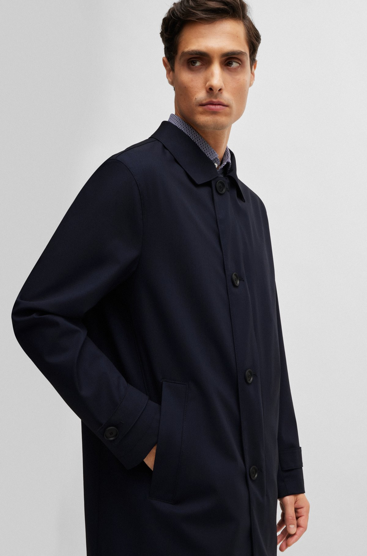 WATERPROOF COAT BLENDED WITH WOOL - 6