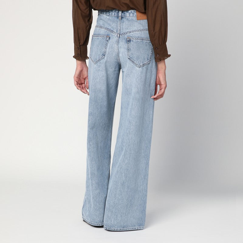 Isabel Marant Wide Ice Blue Jeans Women - 2