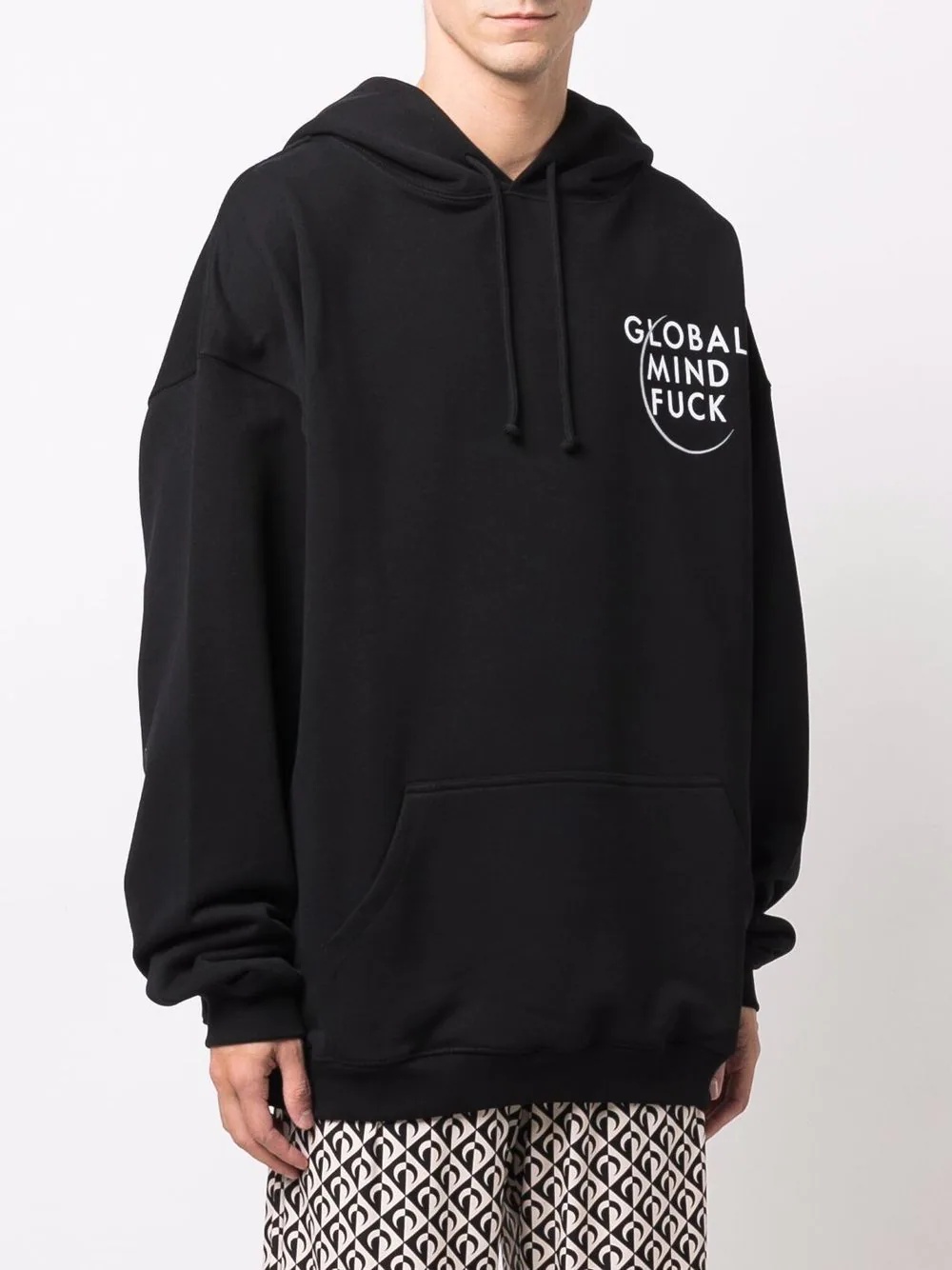 Global Mind-print fleece hoodie - 5