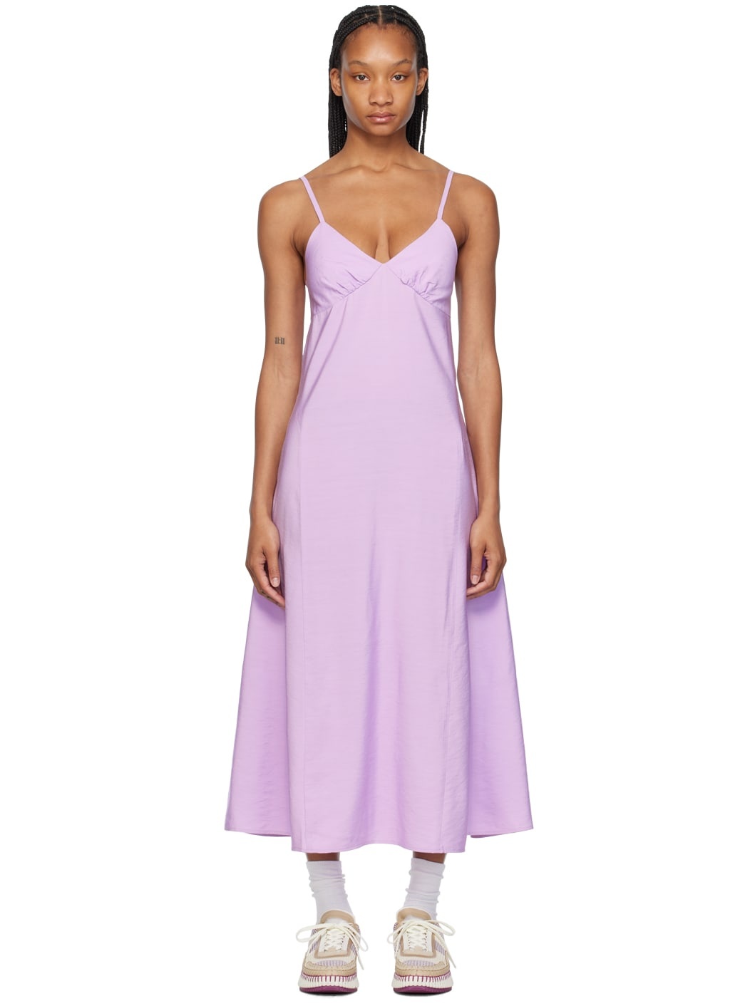 Purple Strap Maxi Dress - 1