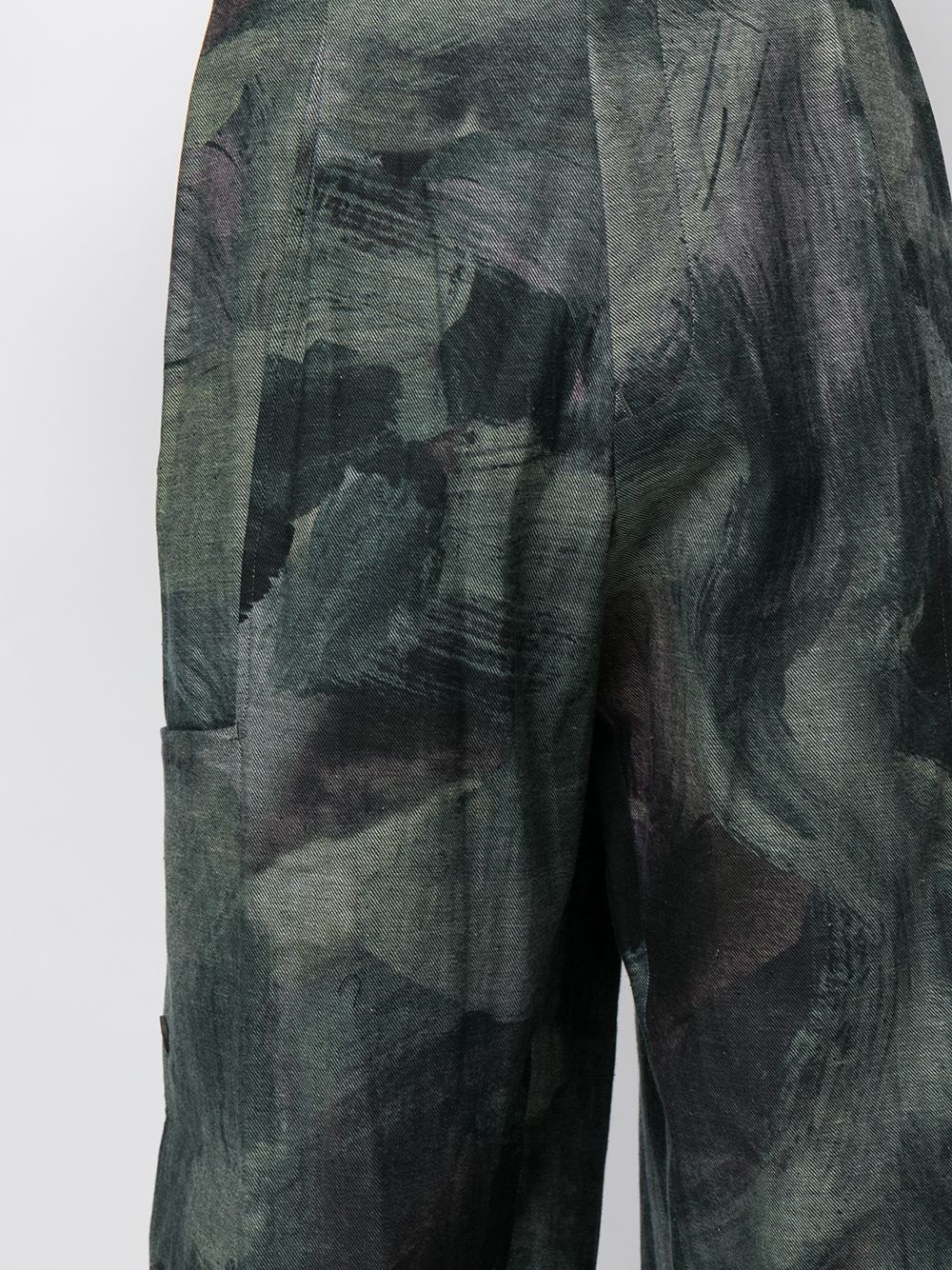 painterly-print drop-crotch trousers - 5