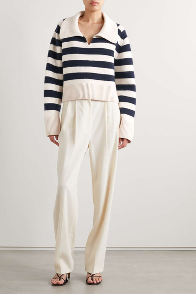 KHAITE Franklin striped cashmere sweater outlook