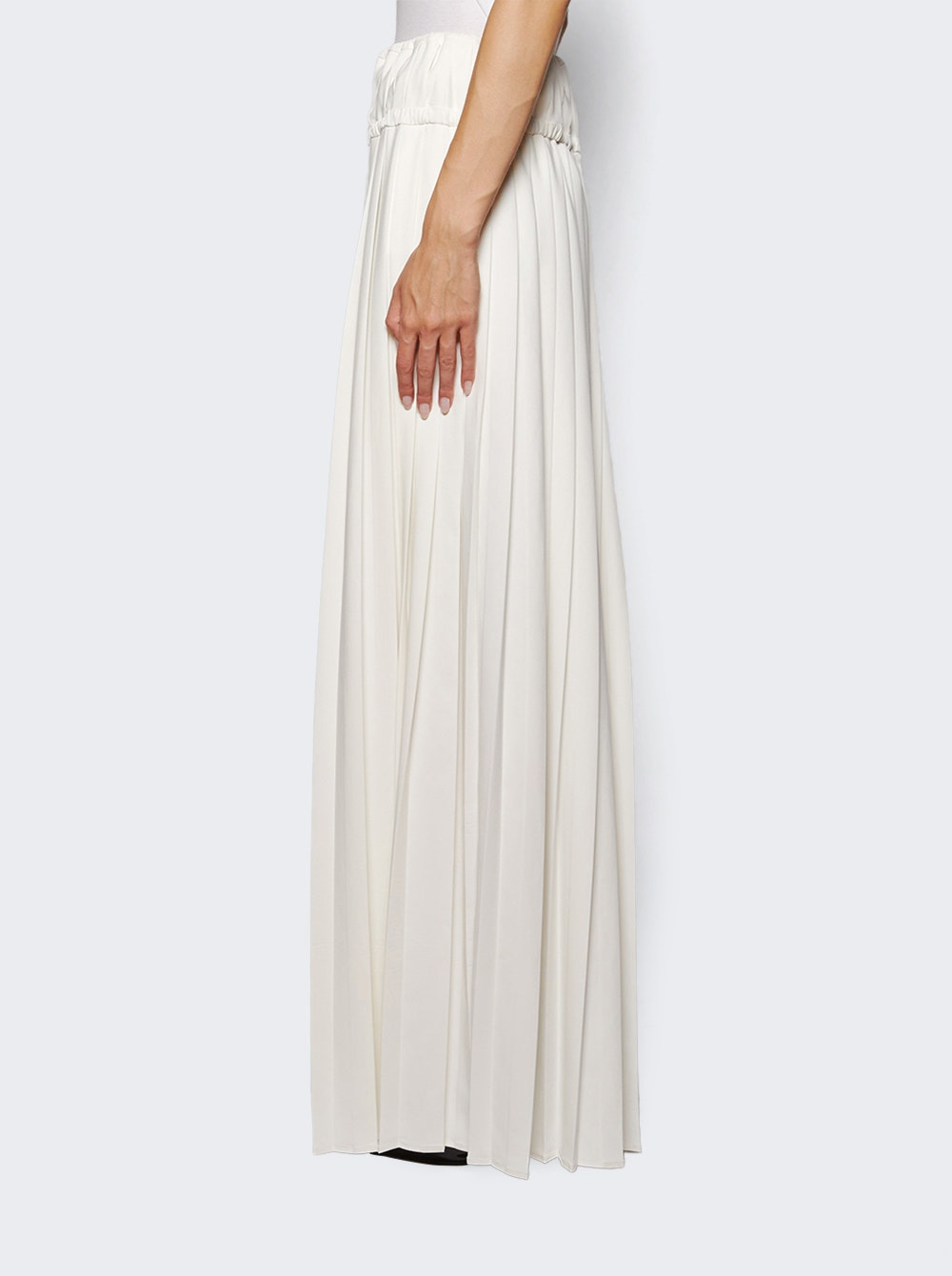 Pleated Crepe Maxi Skirt Mascarpone - 3