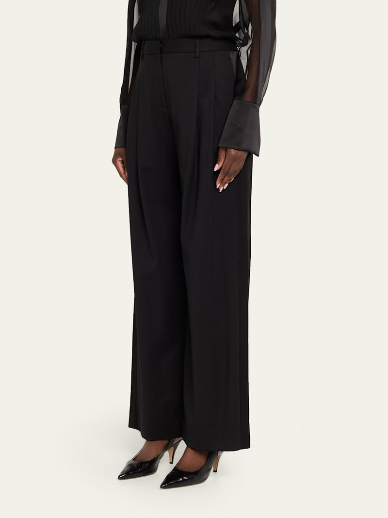 Sulli Pants with Tux Stripes in Stretch Wool Suiting 4